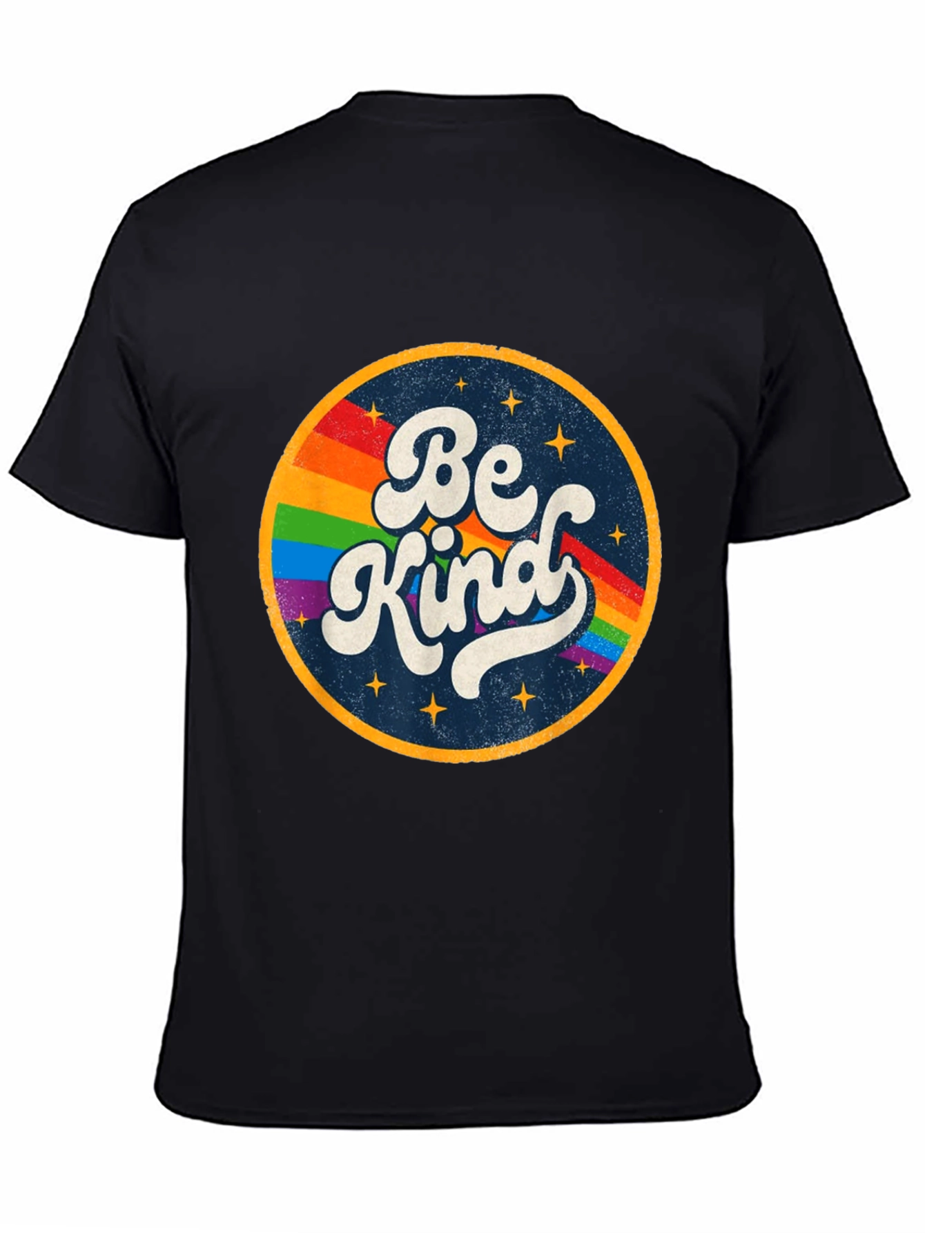 Be Kind Rainbow Graphic Tee - Retro Style