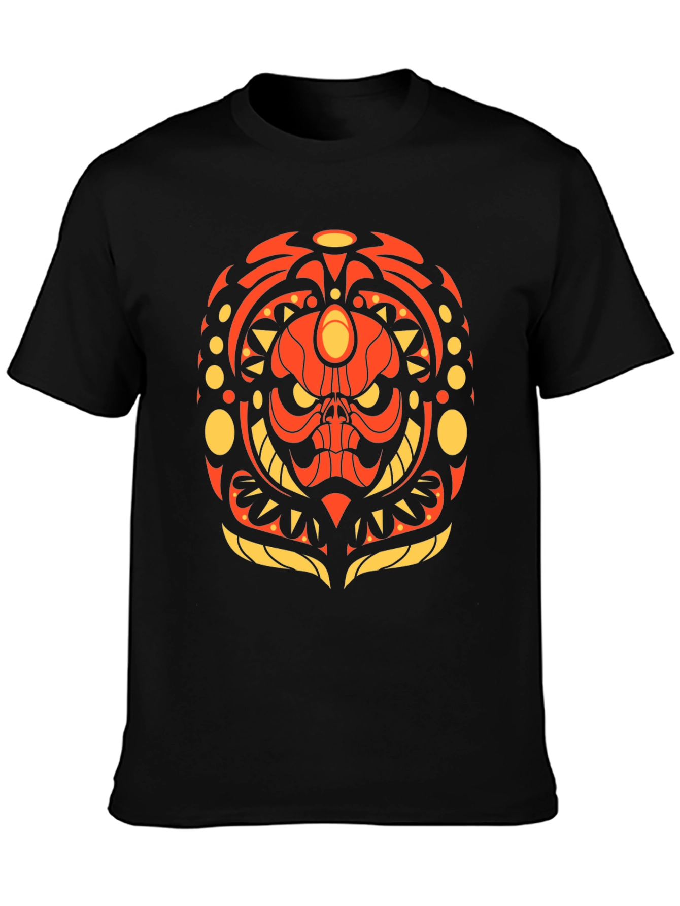 Tribal Skull Graphic Tee - Bold & Unique Design