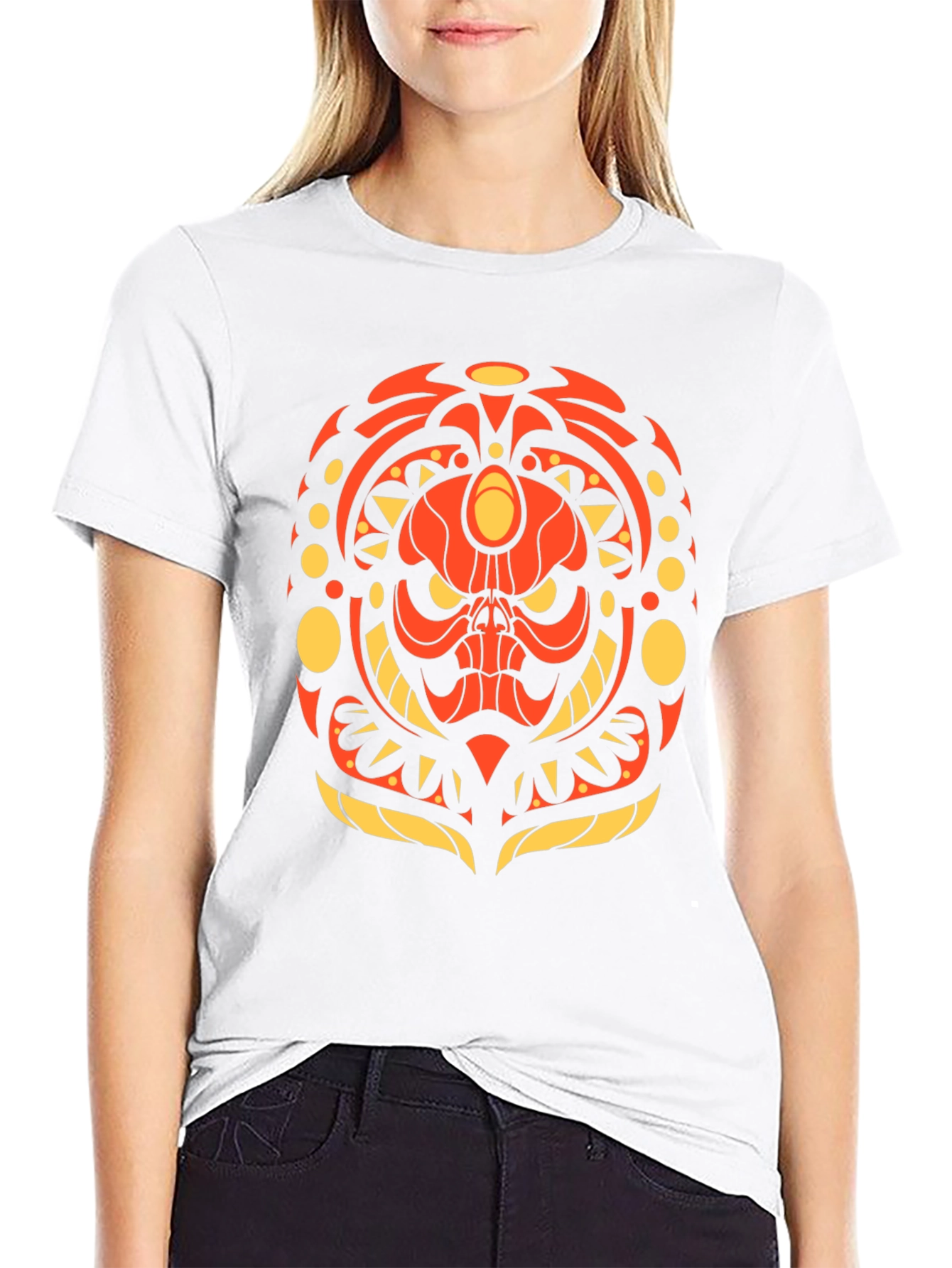 Tribal Skull Graphic Tee - Bold & Unique Design