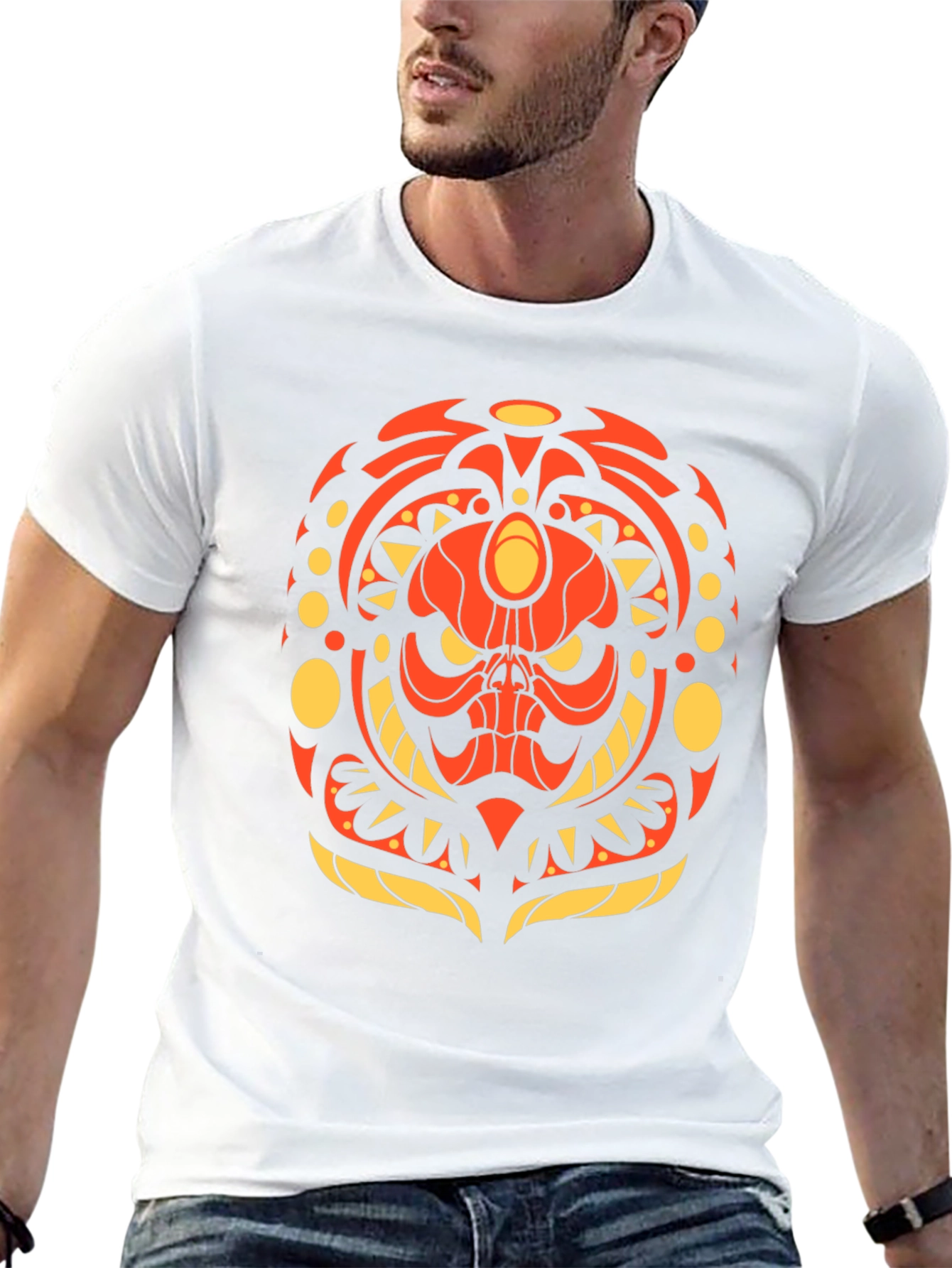 Tribal Skull Graphic Tee - Bold & Unique Design