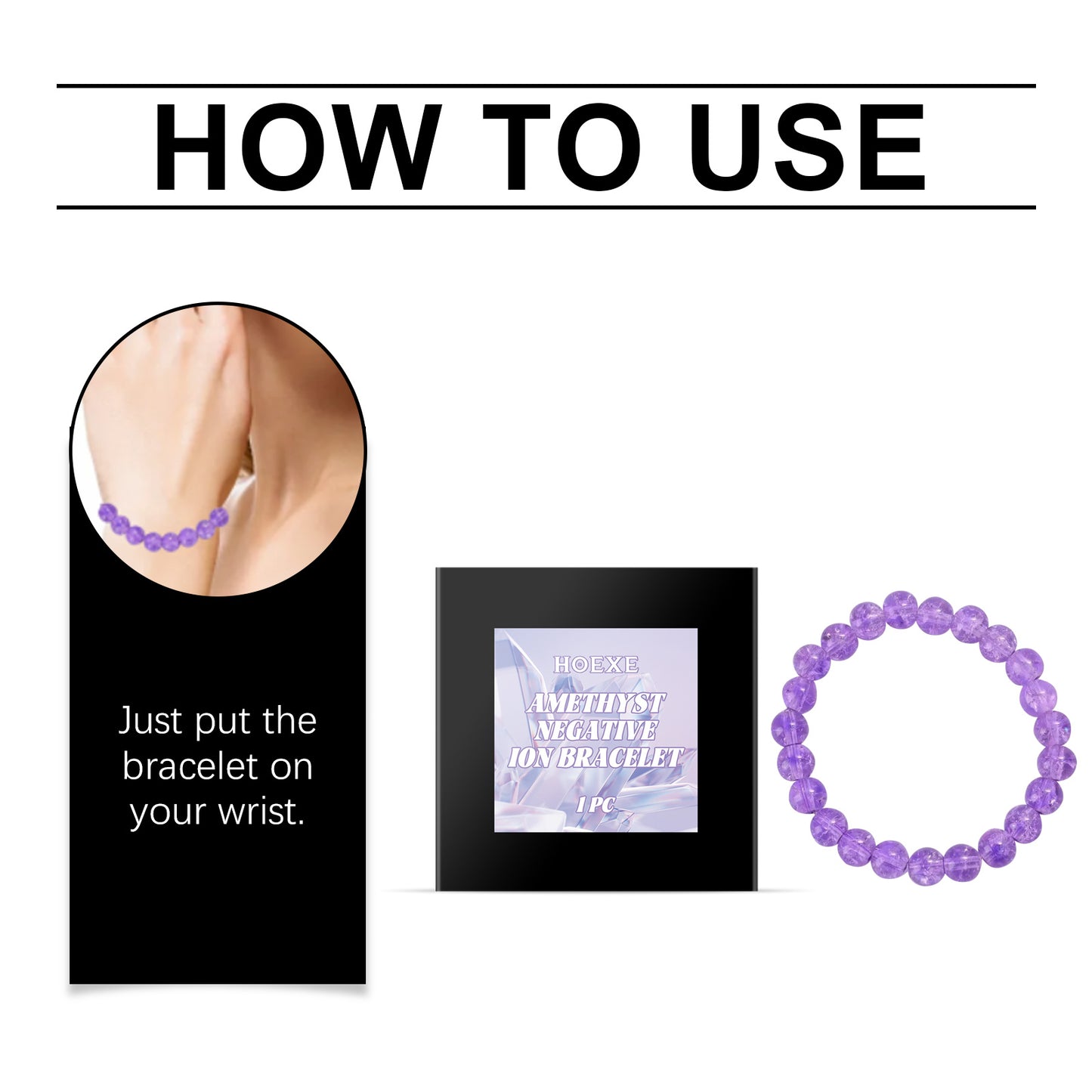 Purple Bracelet Purple Rabbit Hair Crystal Personality Trend Fashion With Purple Hand Beaded Bracelet