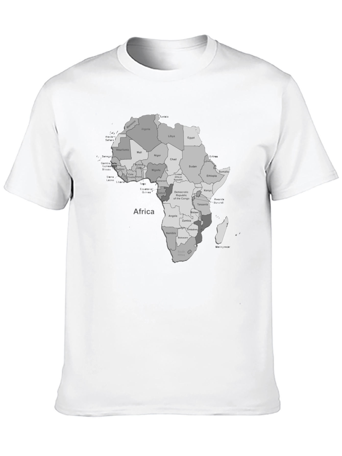 Africa Map T-Shirt - Black Graphic Tee