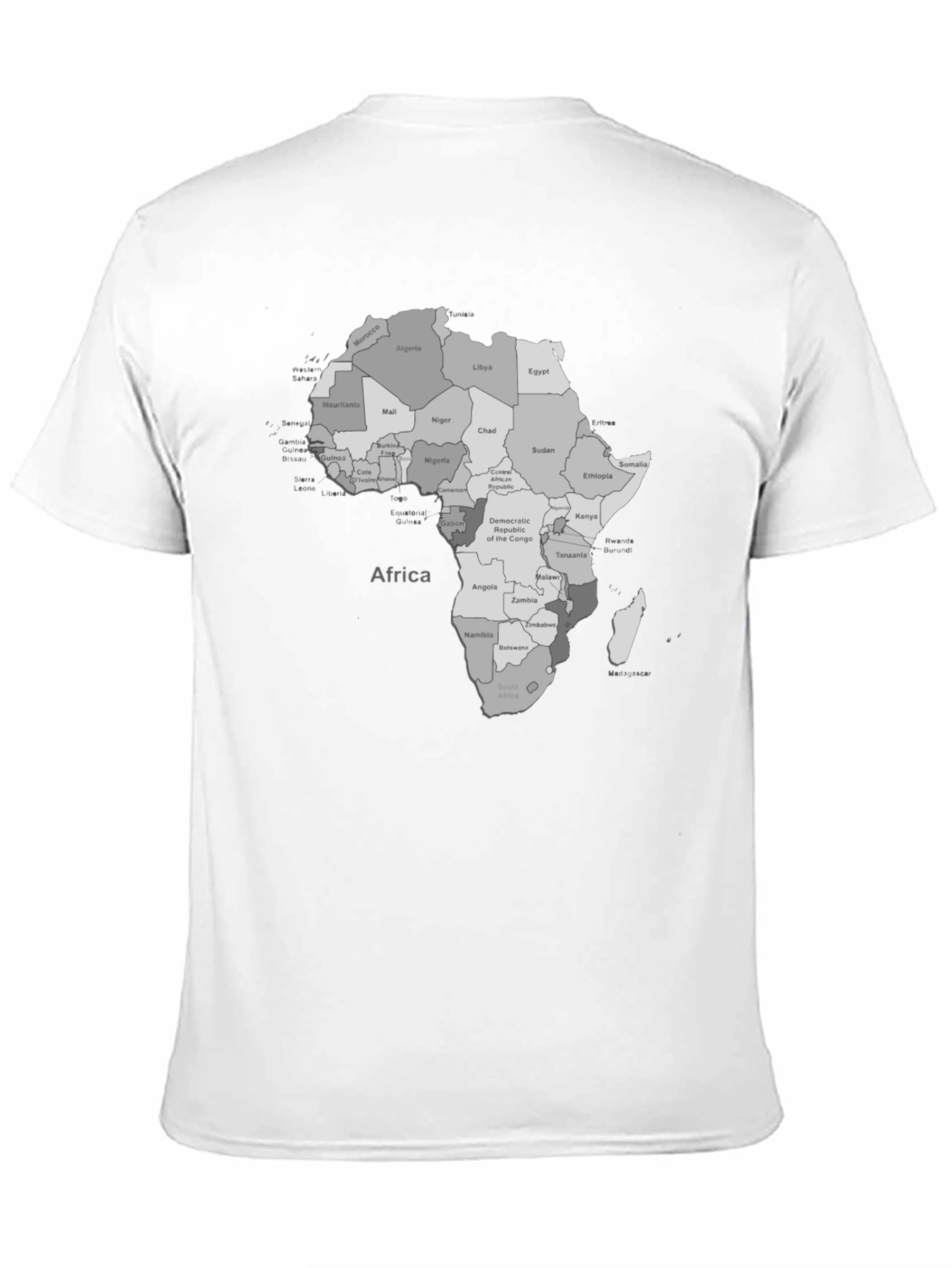 Africa Map T-Shirt - Black Graphic Tee