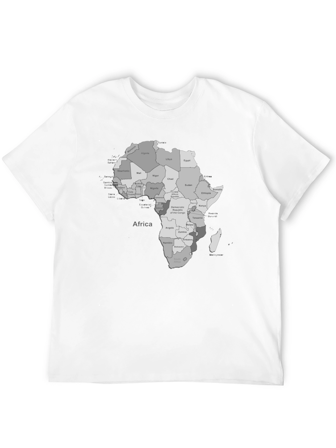 Africa Map T-Shirt - Black Graphic Tee