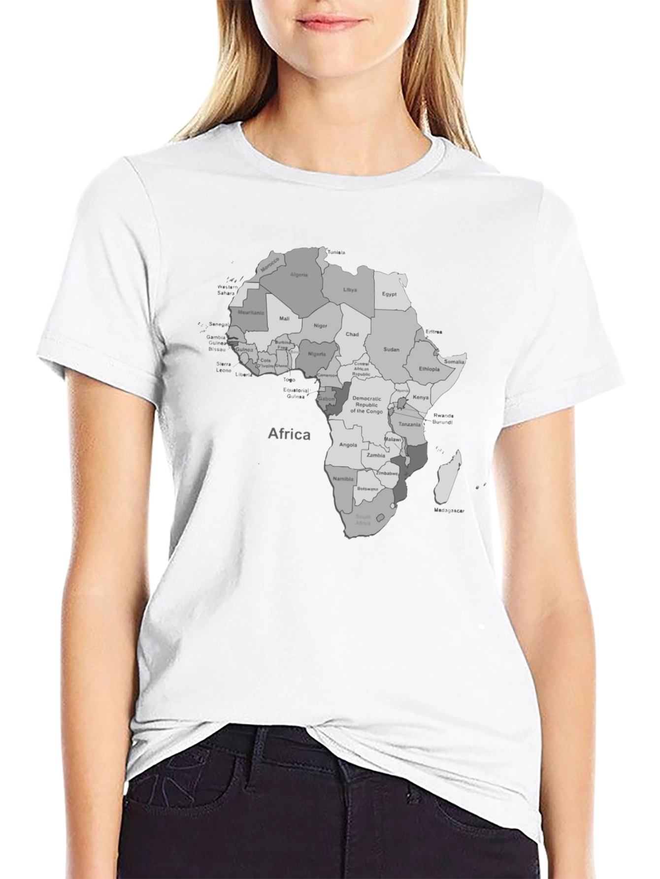 Africa Map T-Shirt - Black Graphic Tee