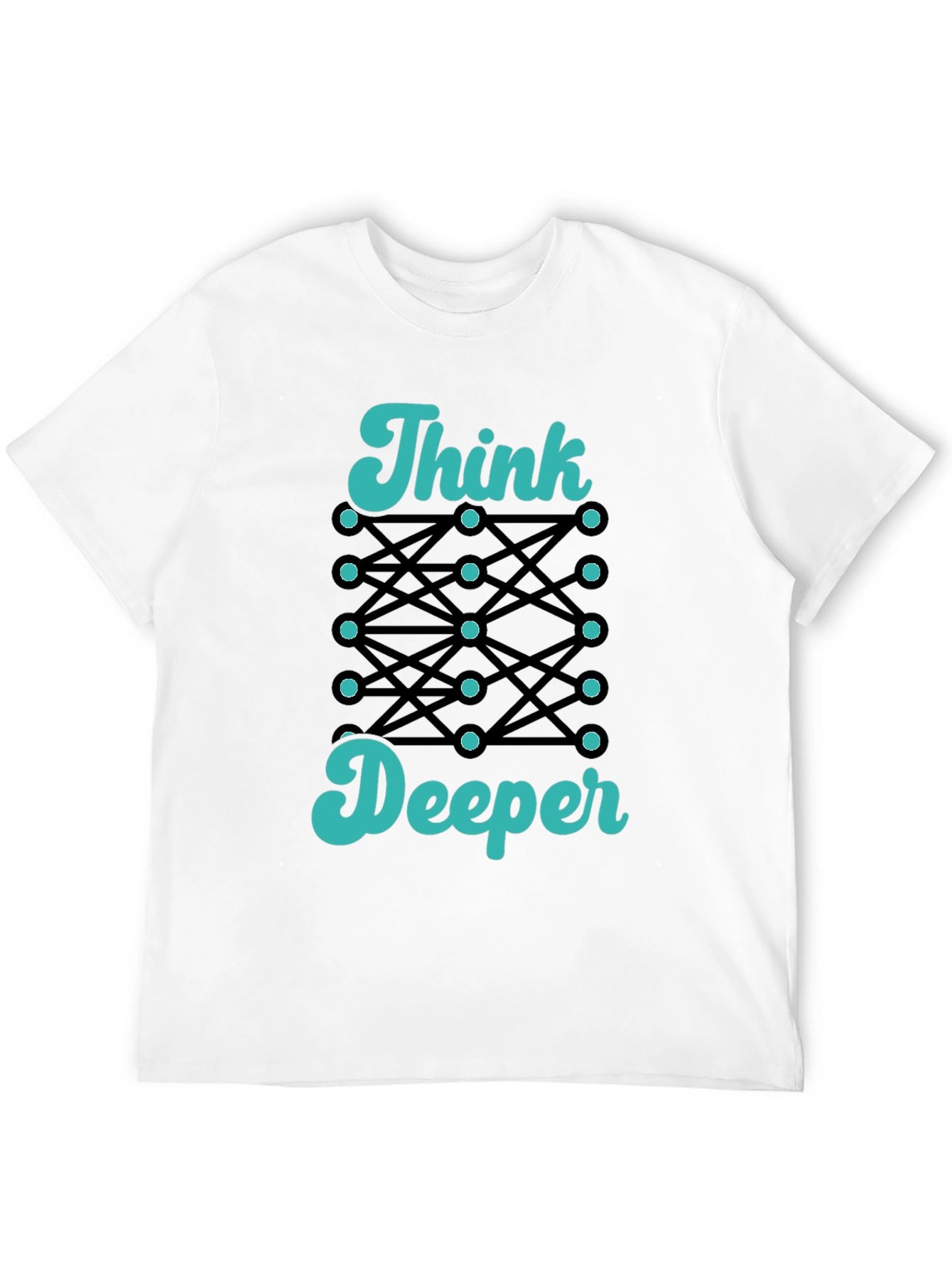 Think Deeper Graphic Tee - Black Cotton T-Shirt
