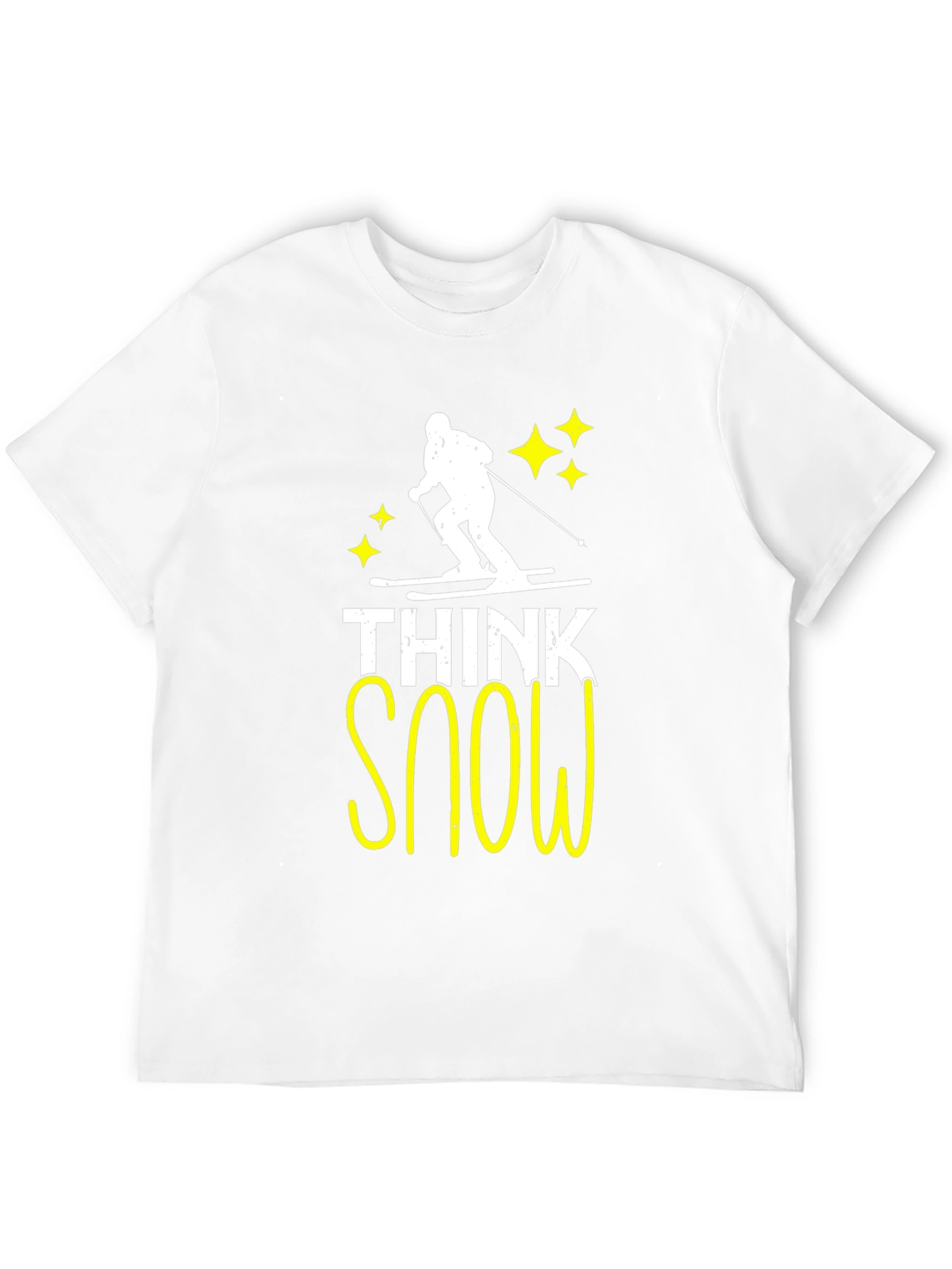 Think Snow Skiing T-Shirt - Black