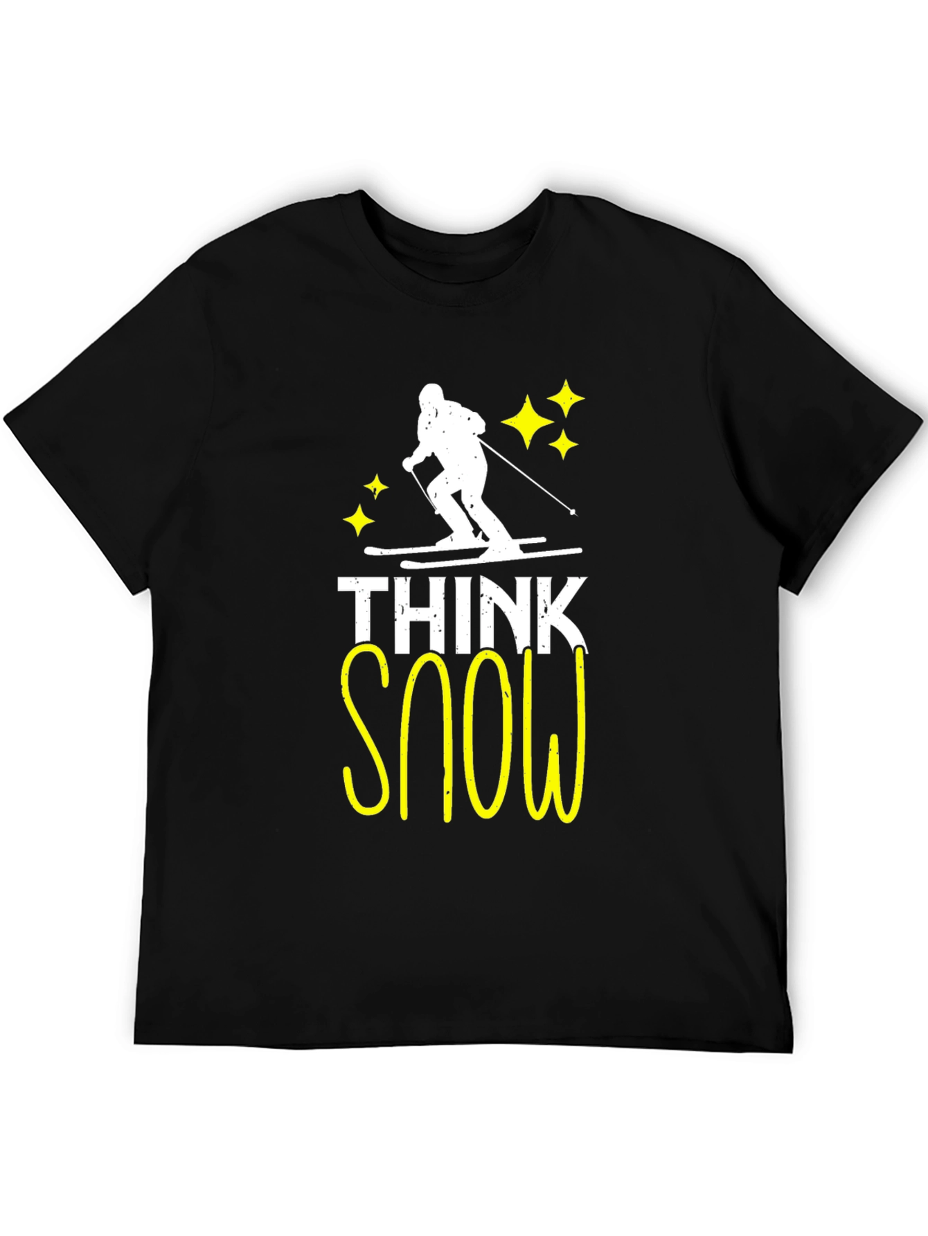 Think Snow Skiing T-Shirt - Black