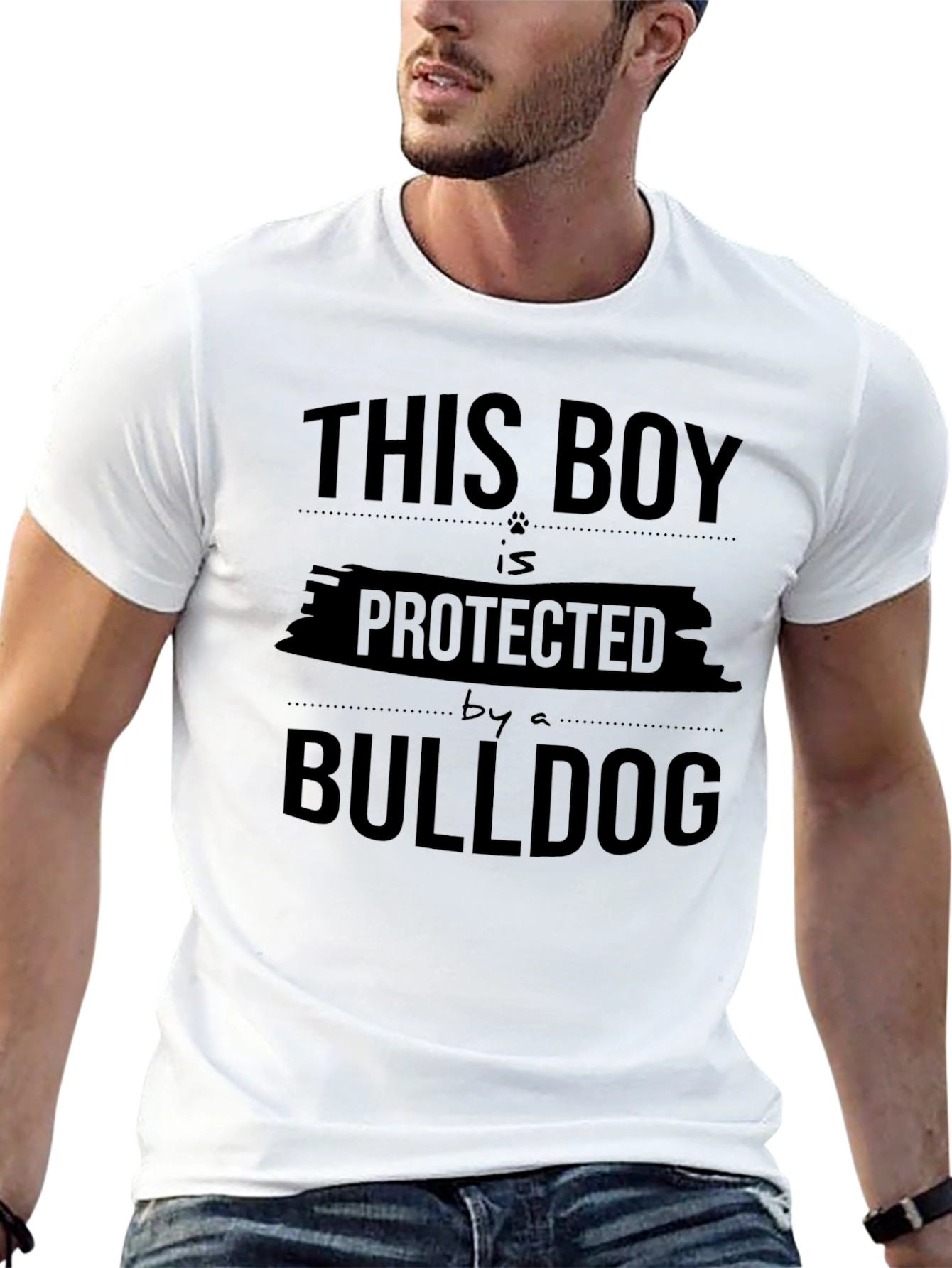 This Boy is Protected by a Bulldog T-Shirt