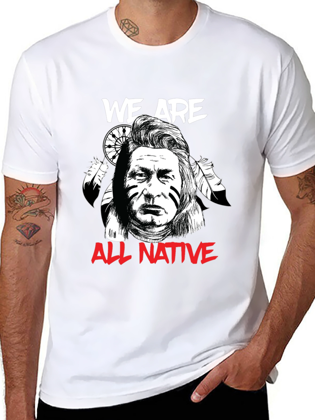 We Are All Native T-Shirt - Graphic Print
