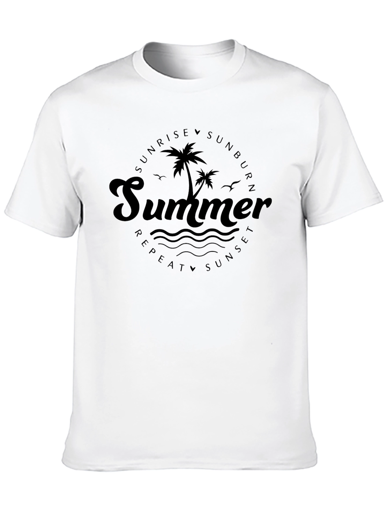 Summer Vibes Graphic Tee - Sunrise Sunburn Repeat