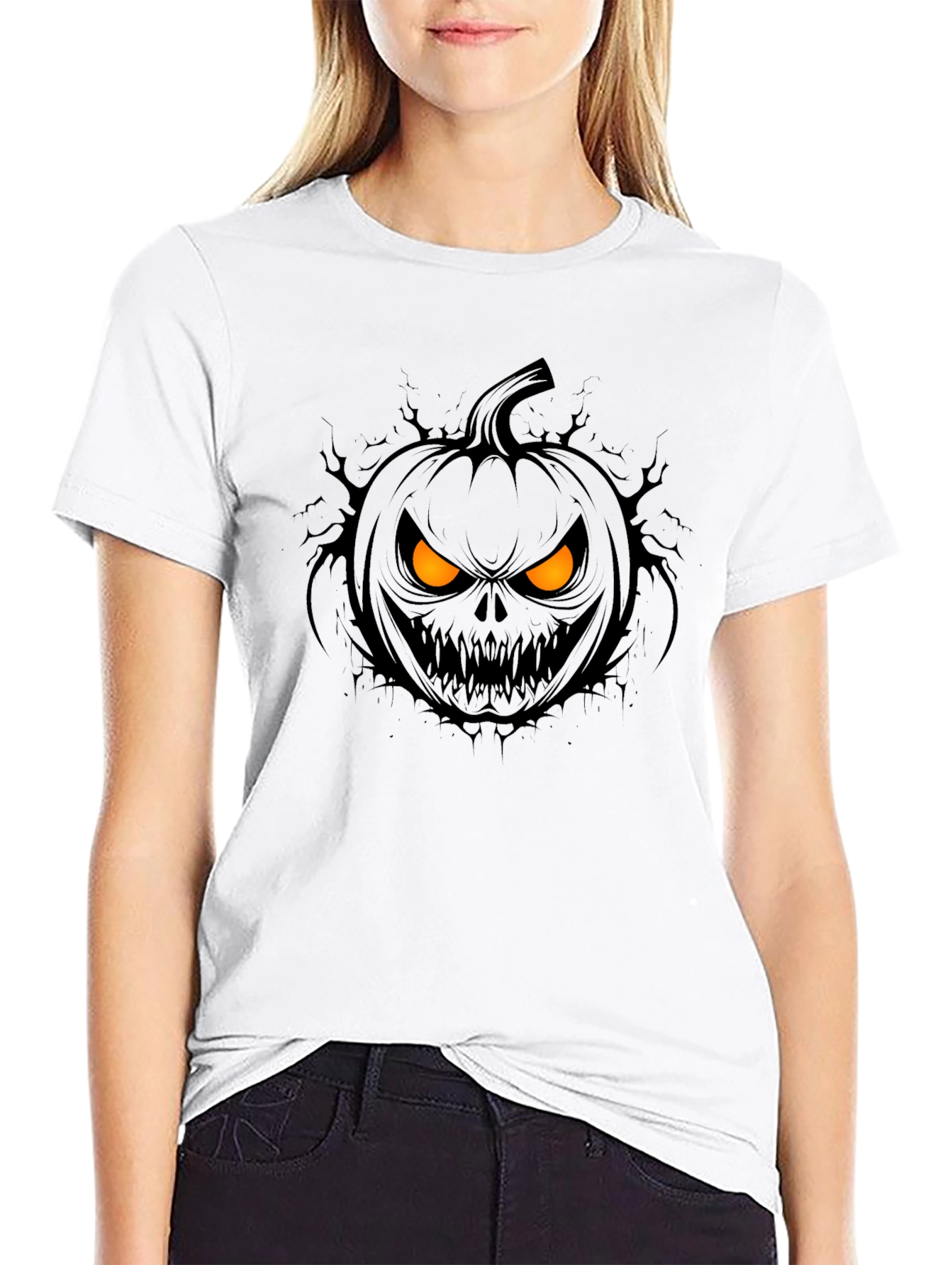 Spooky Pumpkin Halloween Graphic Tee