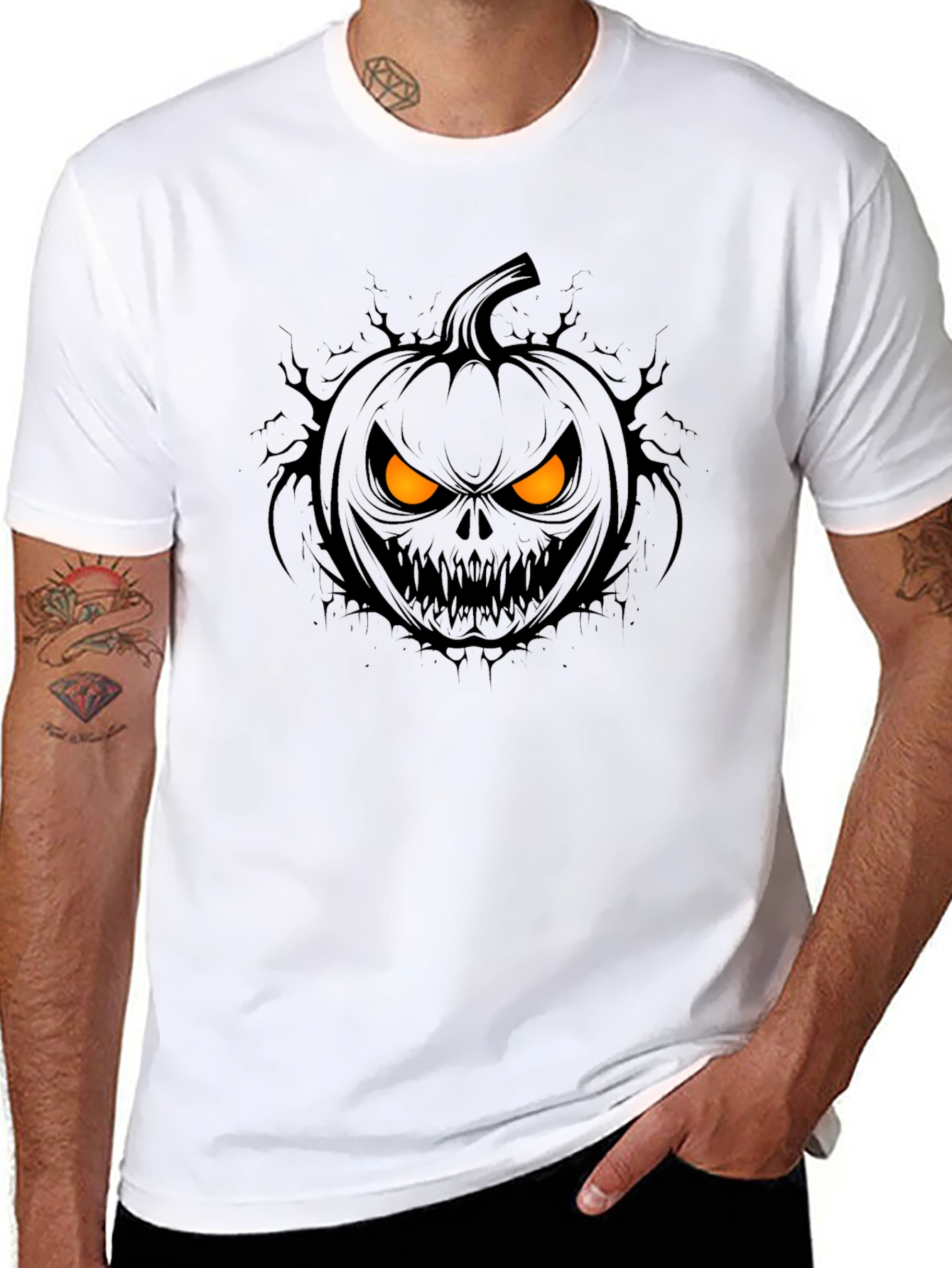 Spooky Pumpkin Halloween Graphic Tee