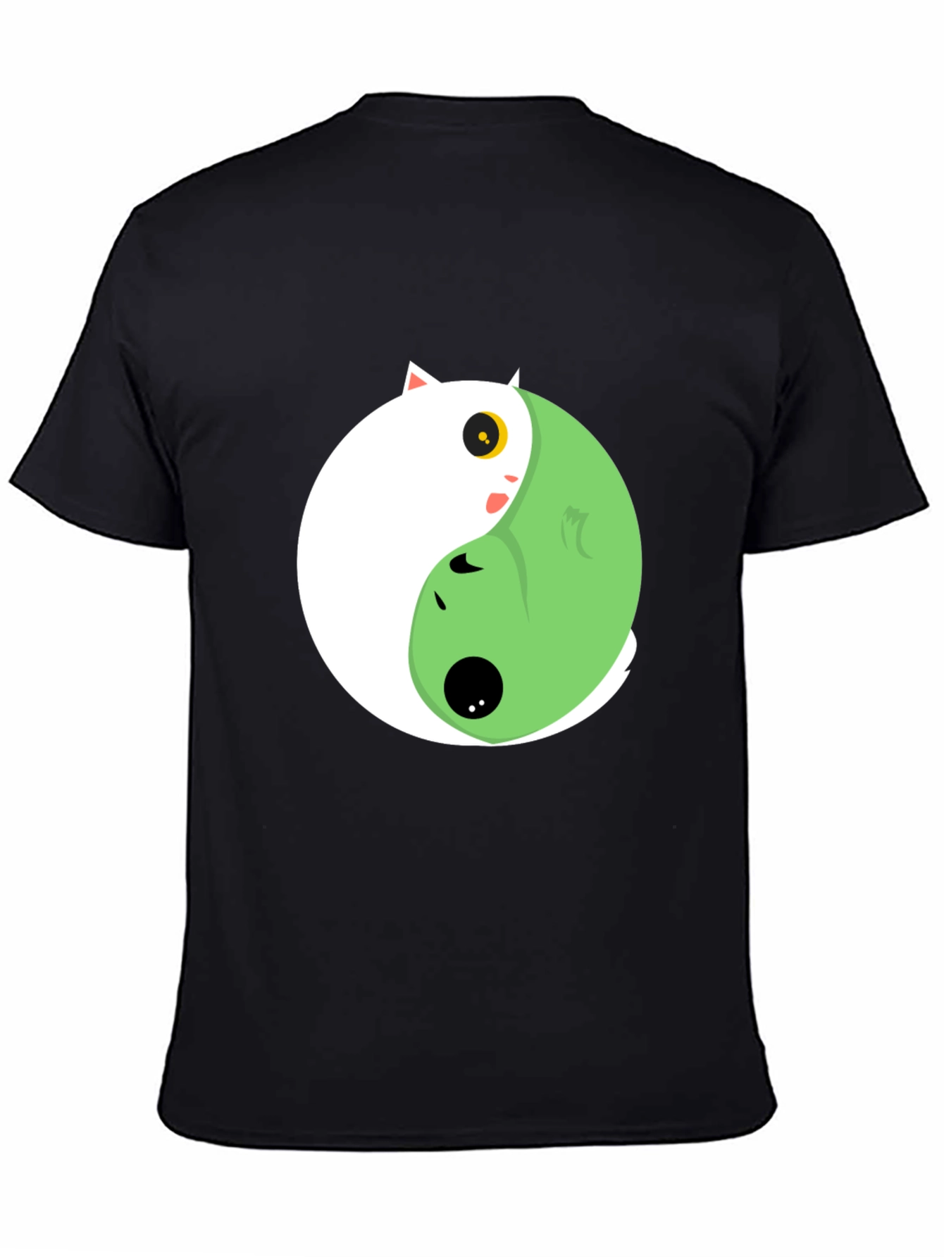 Yin Yang Cat Graphic Tee