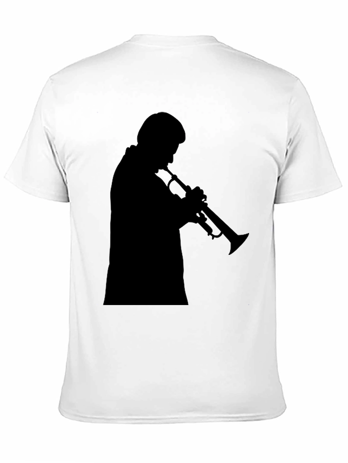 Trumpet Player Silhouette Black T-Shirt