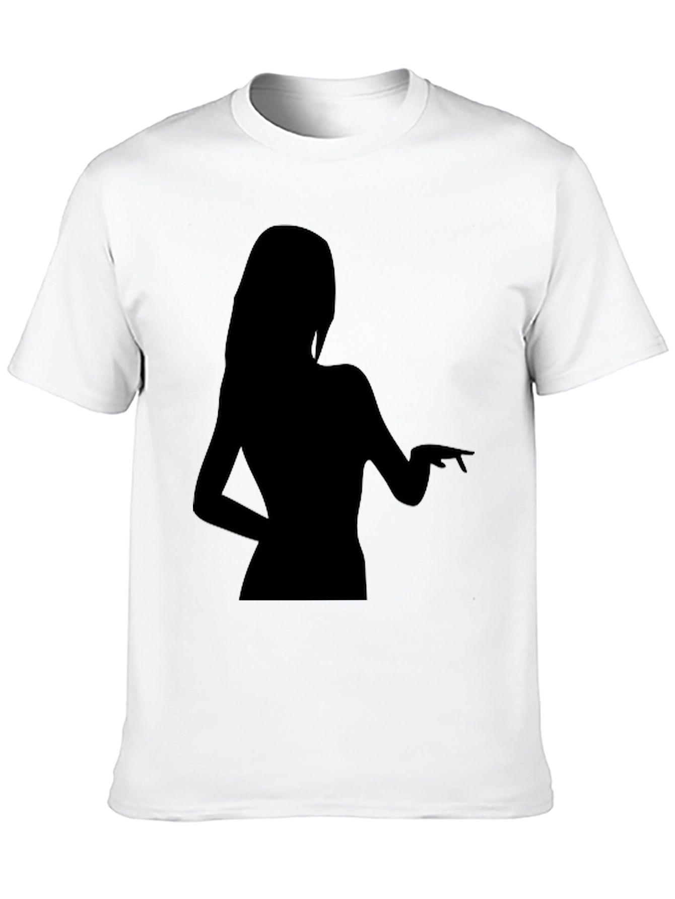Silhouette Woman Graphic Black T-Shirt