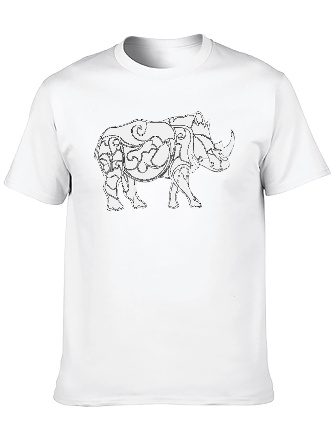 Rhino Graphic Tee - Stylish Mens Black T-Shirt