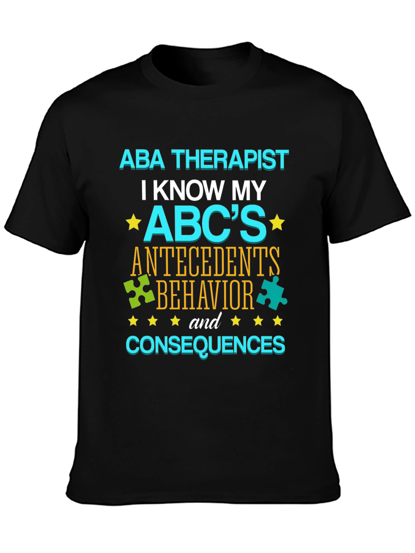 ABA Therapist ABCs T-Shirt - Autism Awareness
