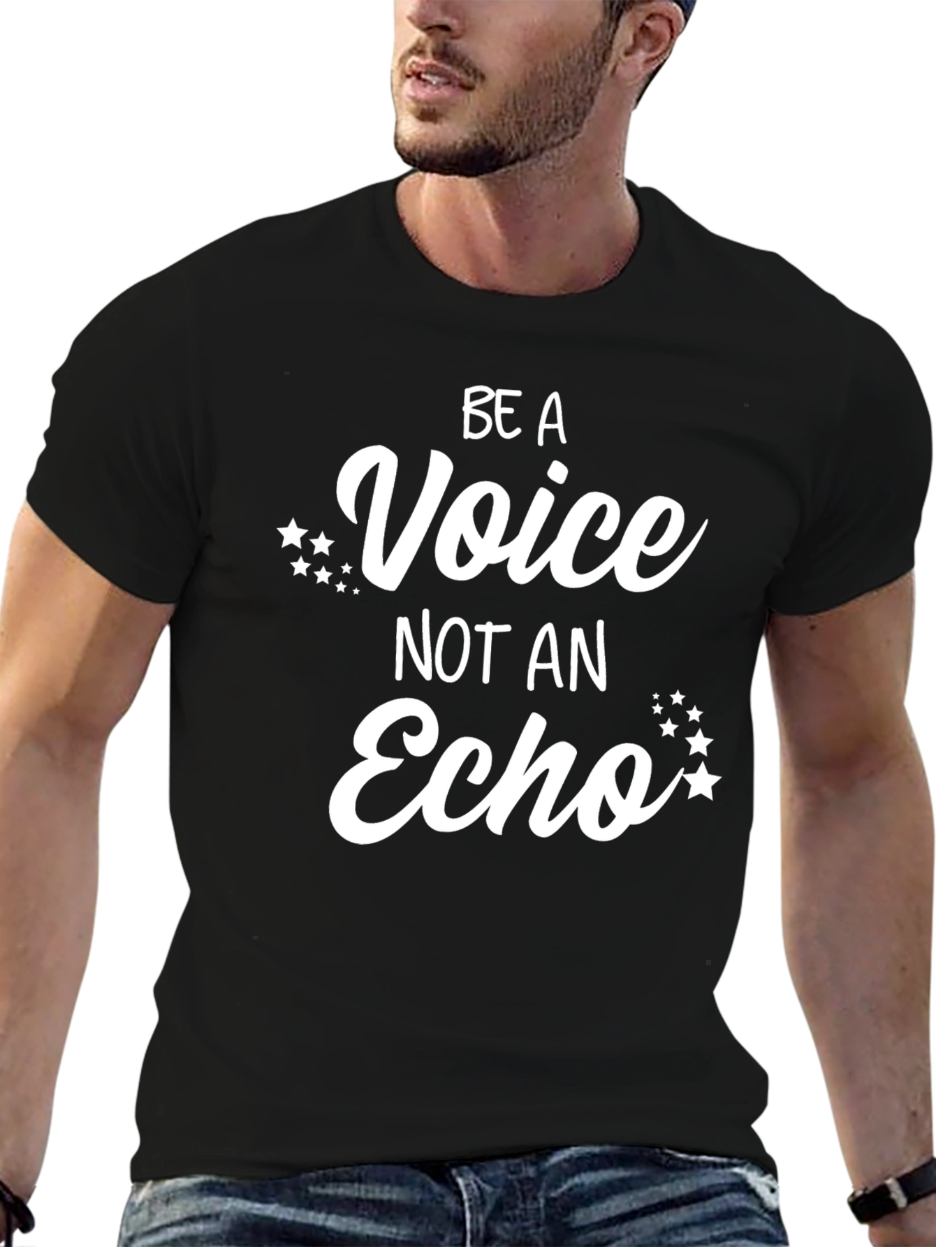 Be a Voice Not an Echo Black T-Shirt