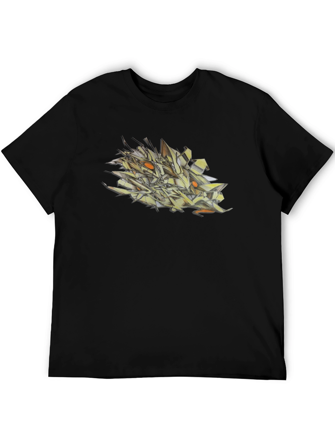 Abstract Graffiti Art Mens Black T-Shirt