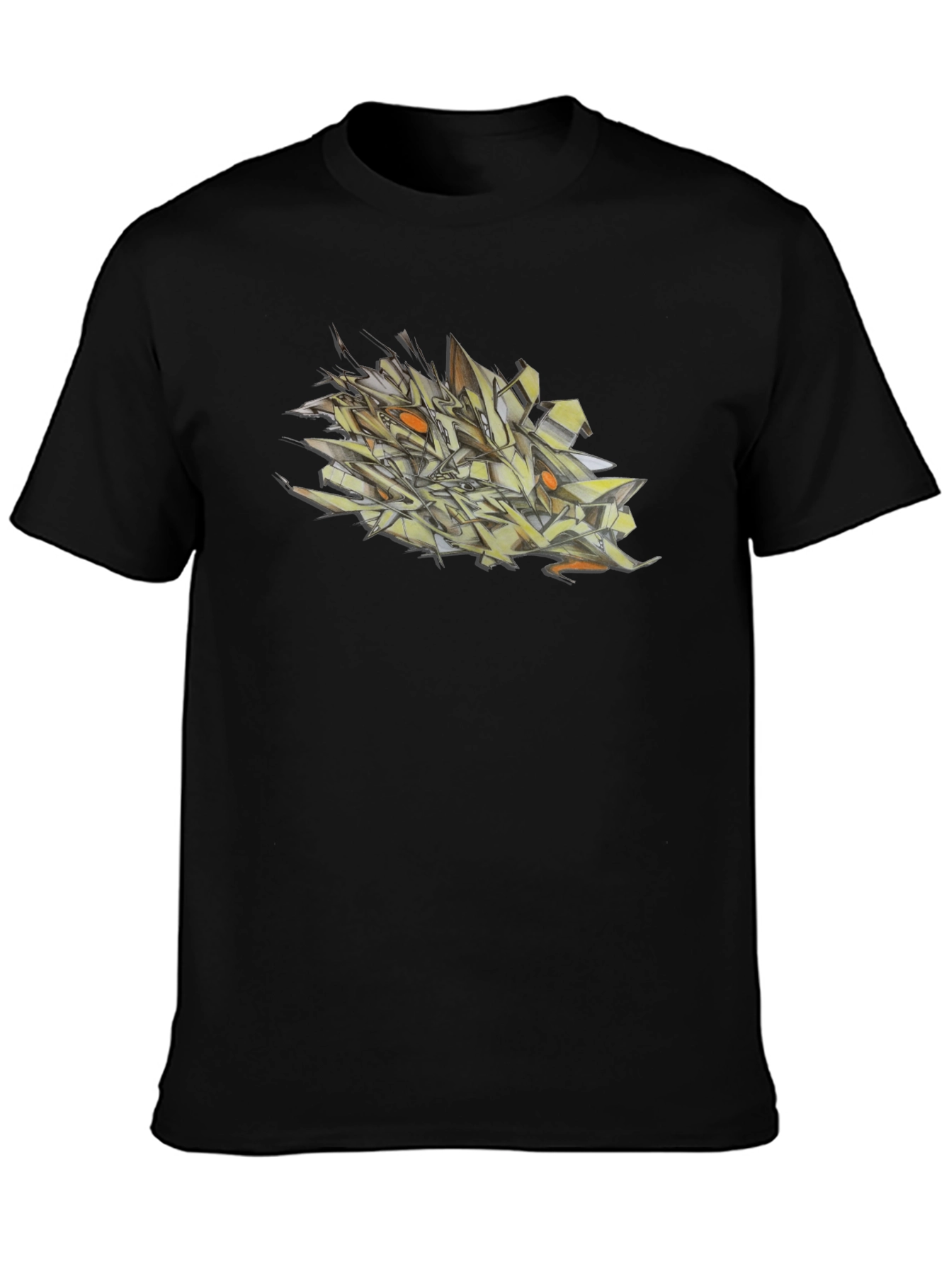 Abstract Graffiti Art Mens Black T-Shirt