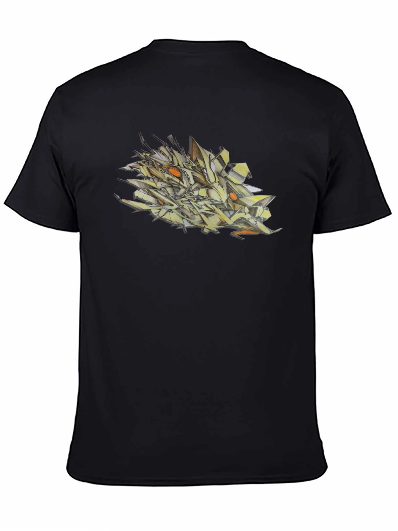 Abstract Graffiti Art Mens Black T-Shirt
