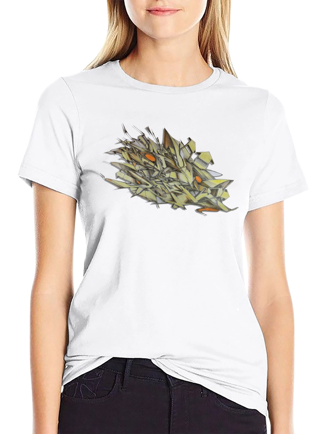 Abstract Graffiti Art Mens Black T-Shirt