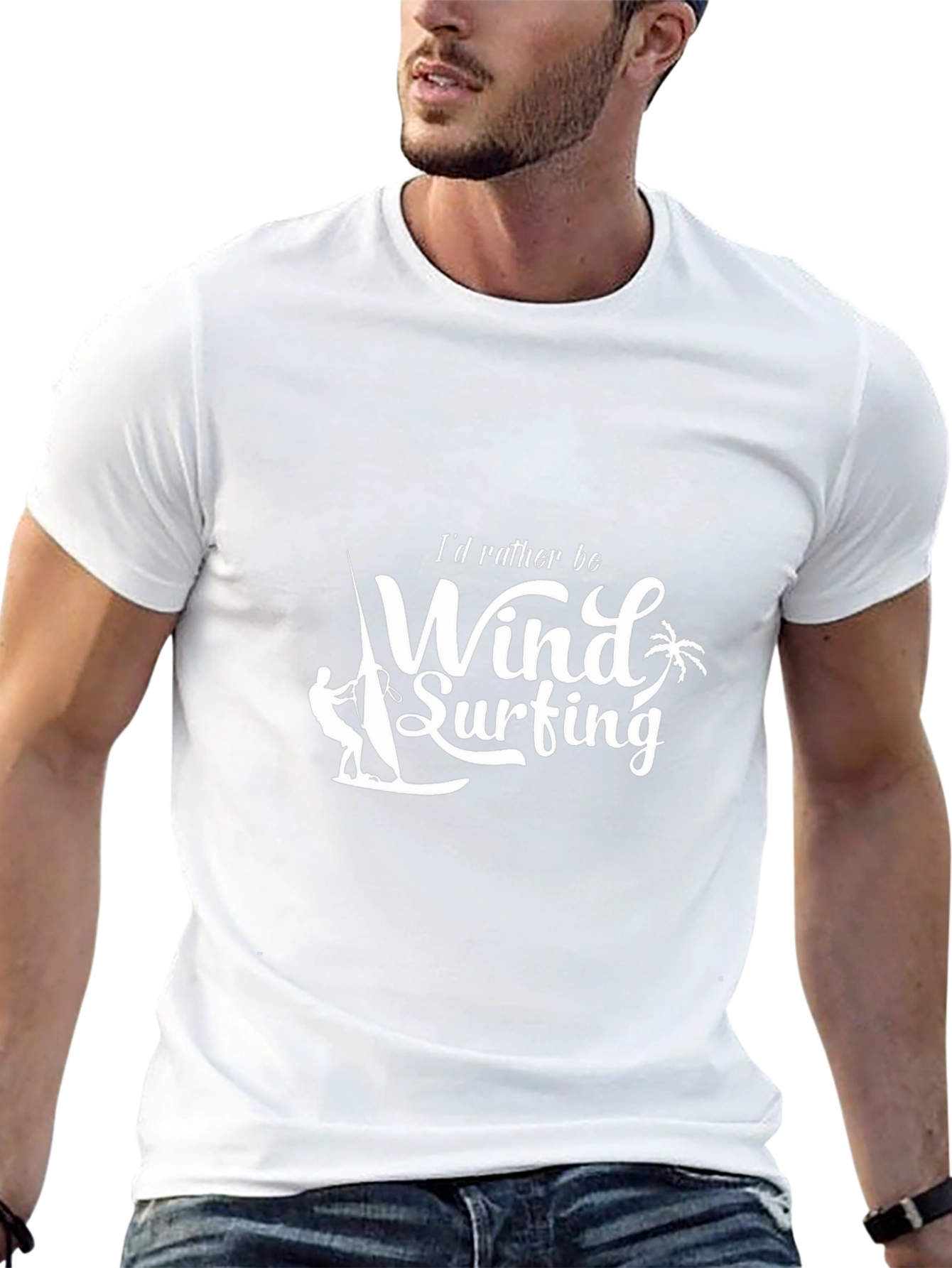 Wind Surfing T-Shirt - Id Rather Be Windsurfing Tee