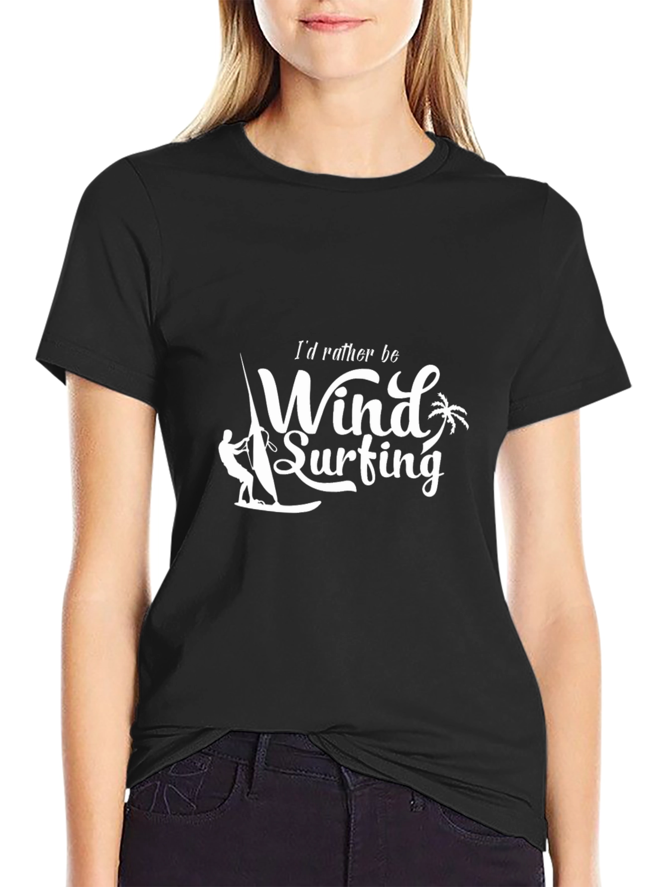 Wind Surfing T-Shirt - Id Rather Be Windsurfing Tee