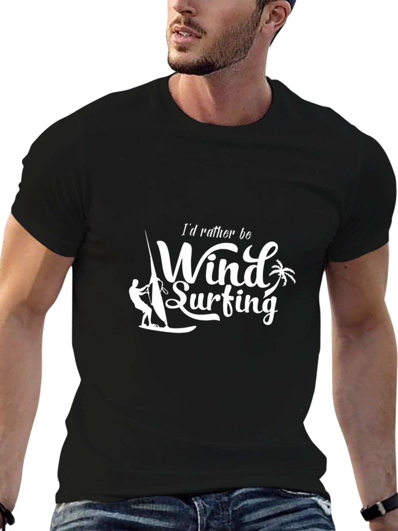 Wind Surfing T-Shirt - Id Rather Be Windsurfing Tee