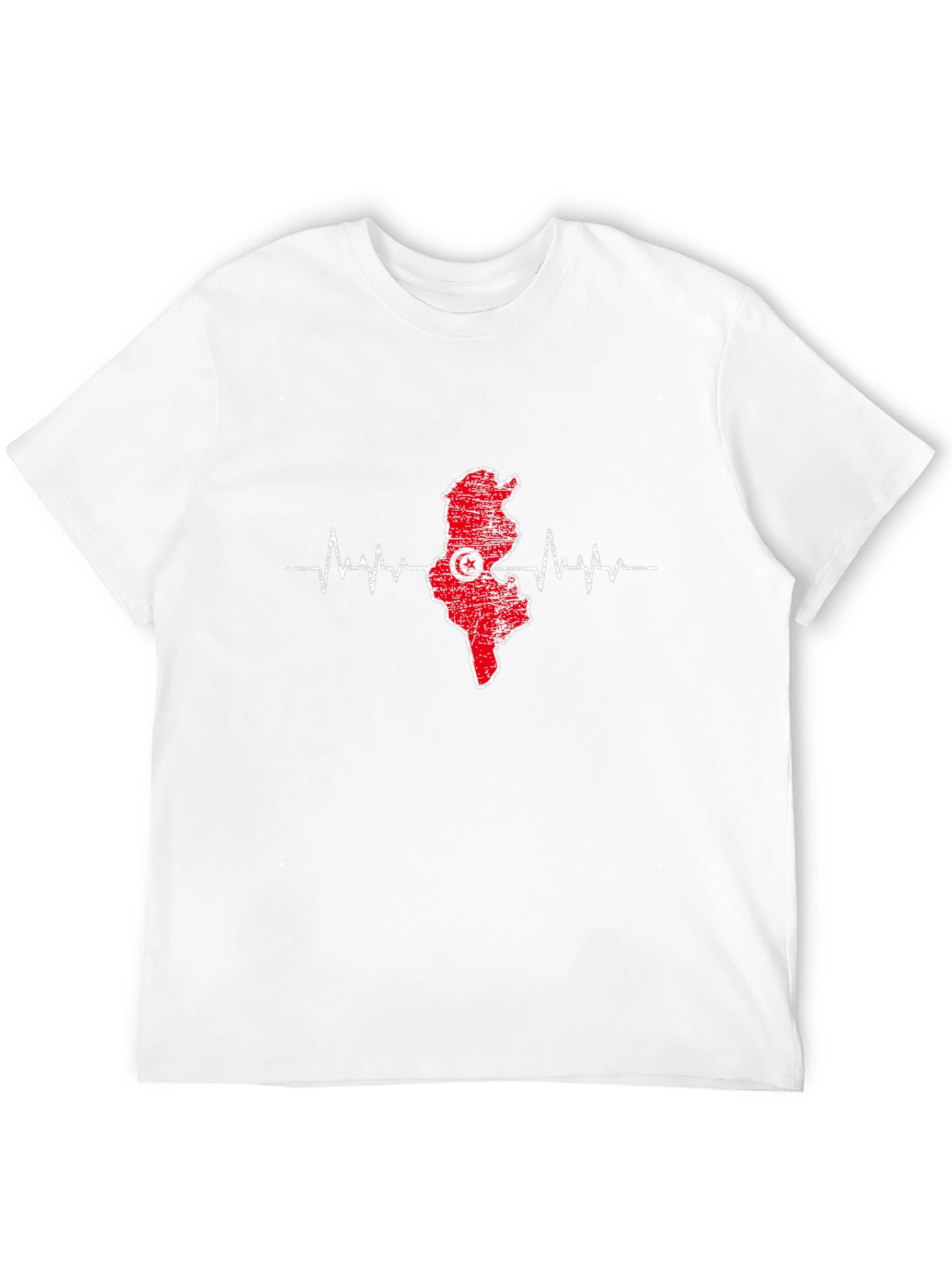 Tunisia Heartbeat T-Shirt - Black