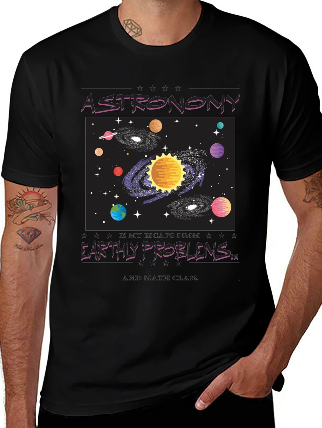 Astronomy Graphic Tee - Escape Earthly Problems in Style!