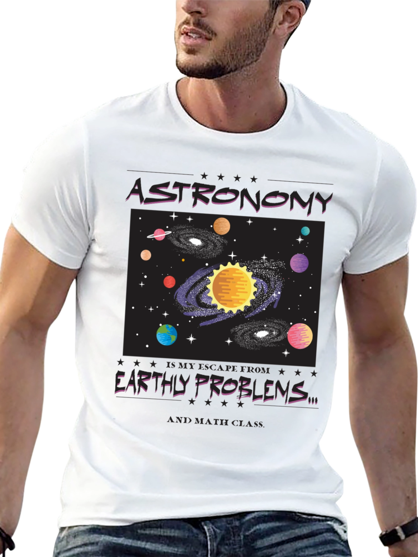 Astronomy Graphic Tee - Escape Earthly Problems in Style!