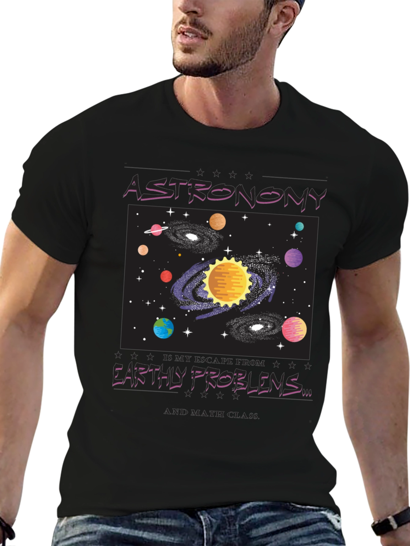 Astronomy Graphic Tee - Escape Earthly Problems in Style!