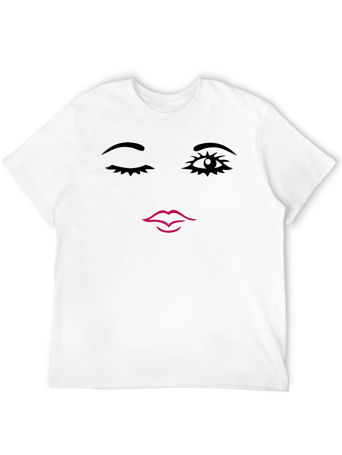 Winking Face Graphic Tee - Unisex Black T-Shirt
