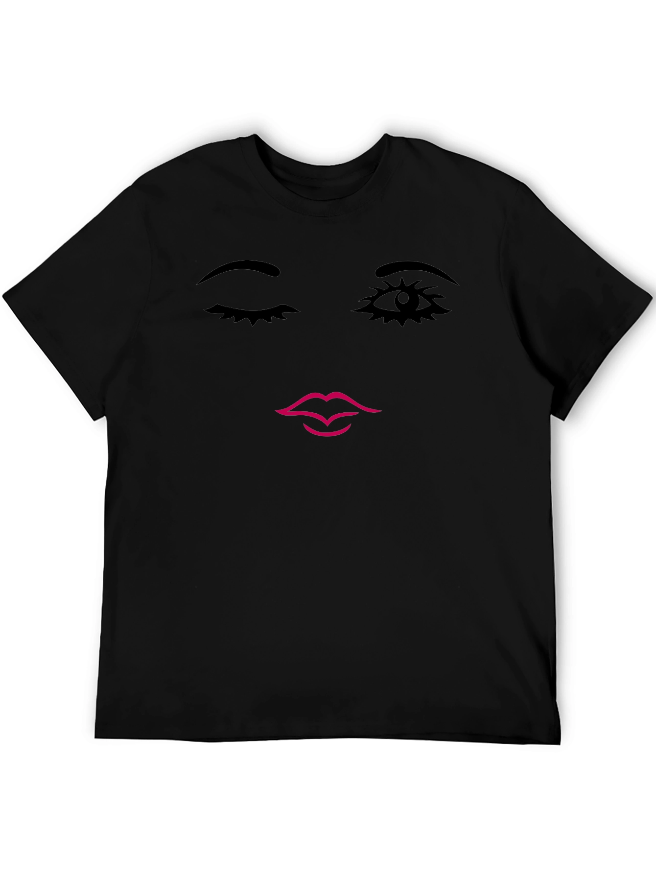 Winking Face Graphic Tee - Unisex Black T-Shirt