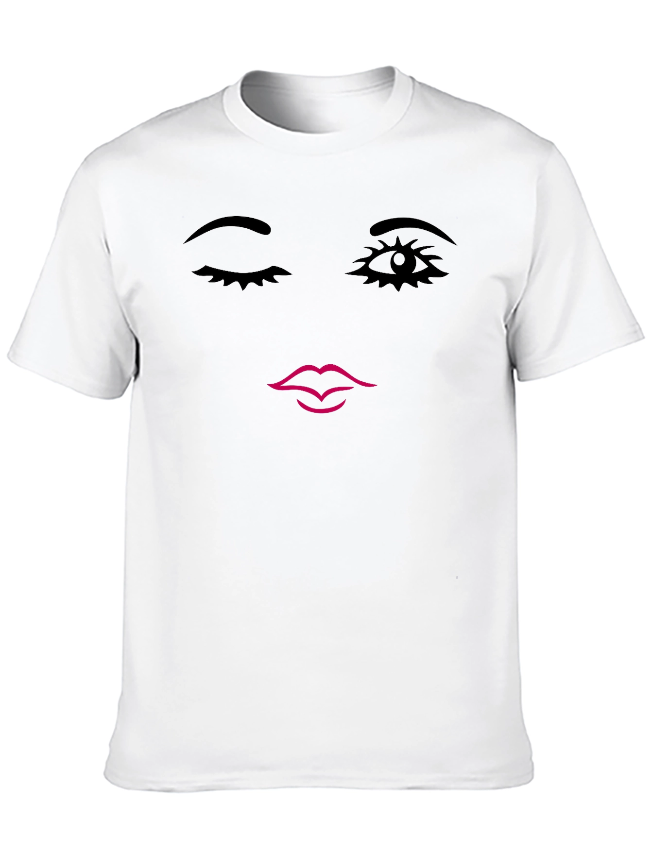 Winking Face Graphic Tee - Unisex Black T-Shirt