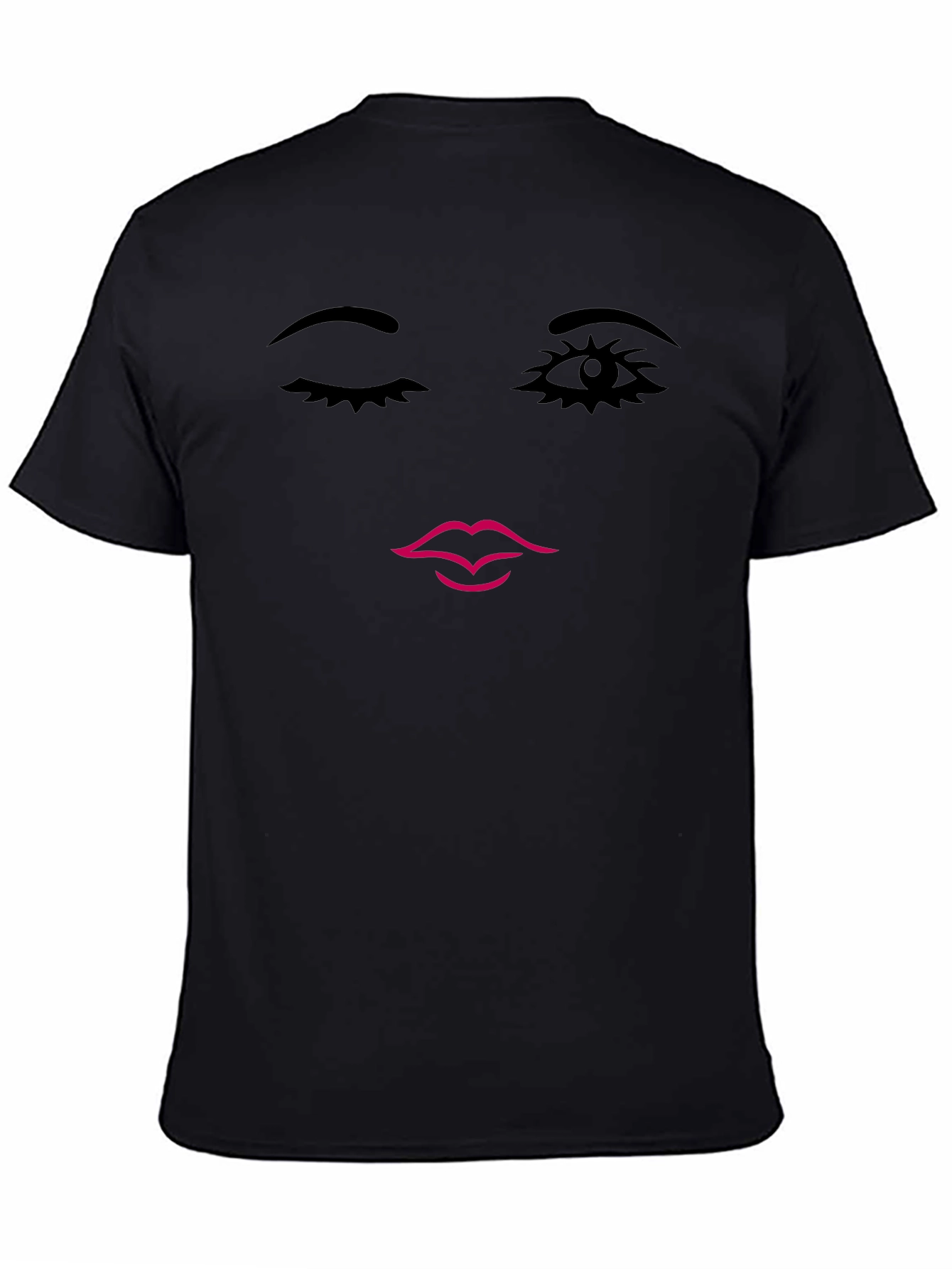 Winking Face Graphic Tee - Unisex Black T-Shirt