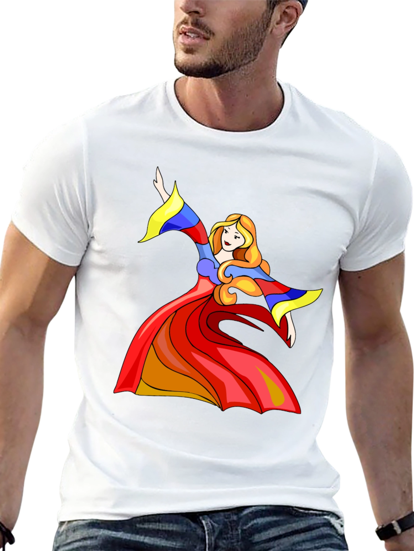 Woman Dancer Graphic Tee - Stylish Black T-Shirt