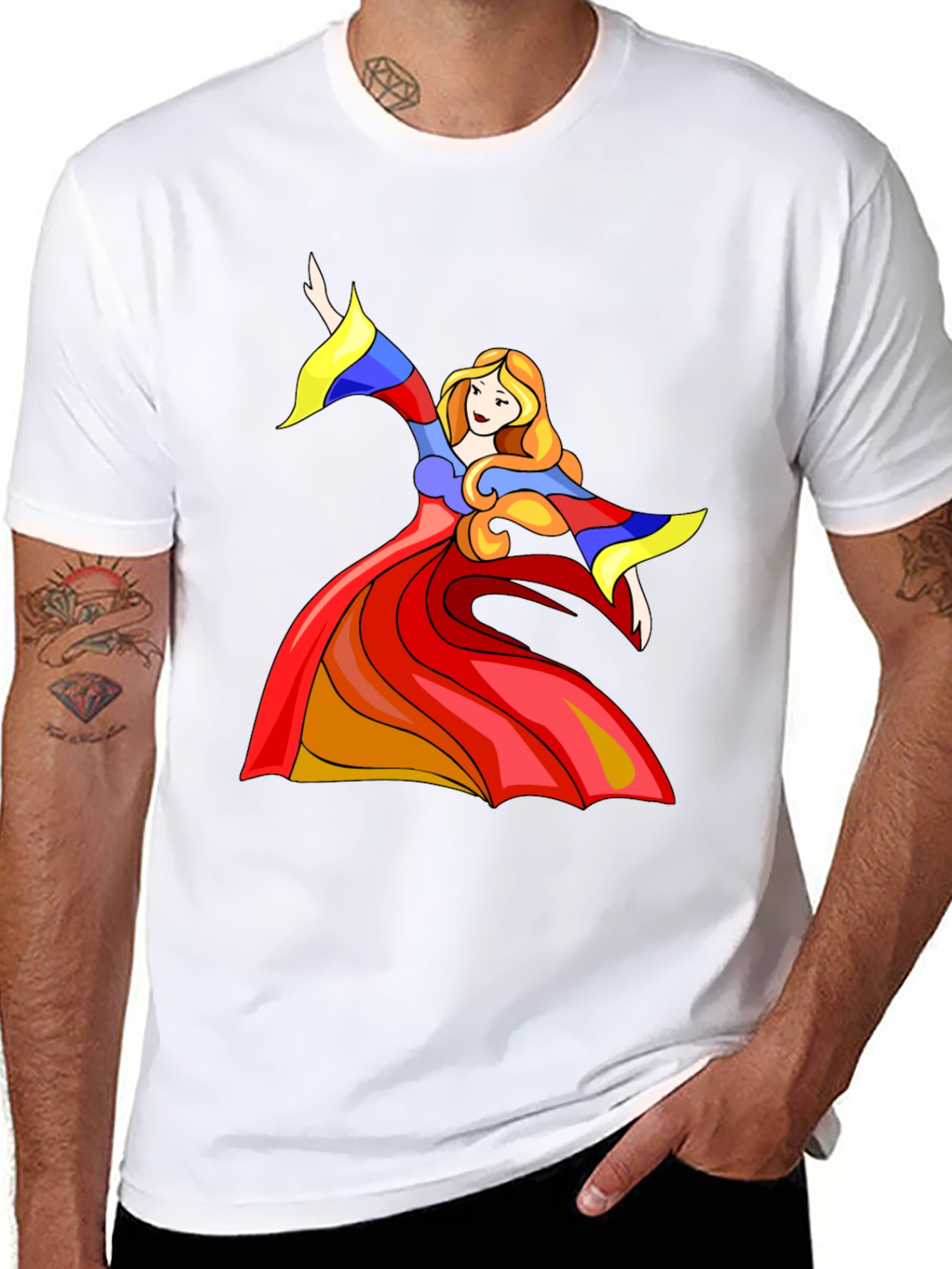 Woman Dancer Graphic Tee - Stylish Black T-Shirt