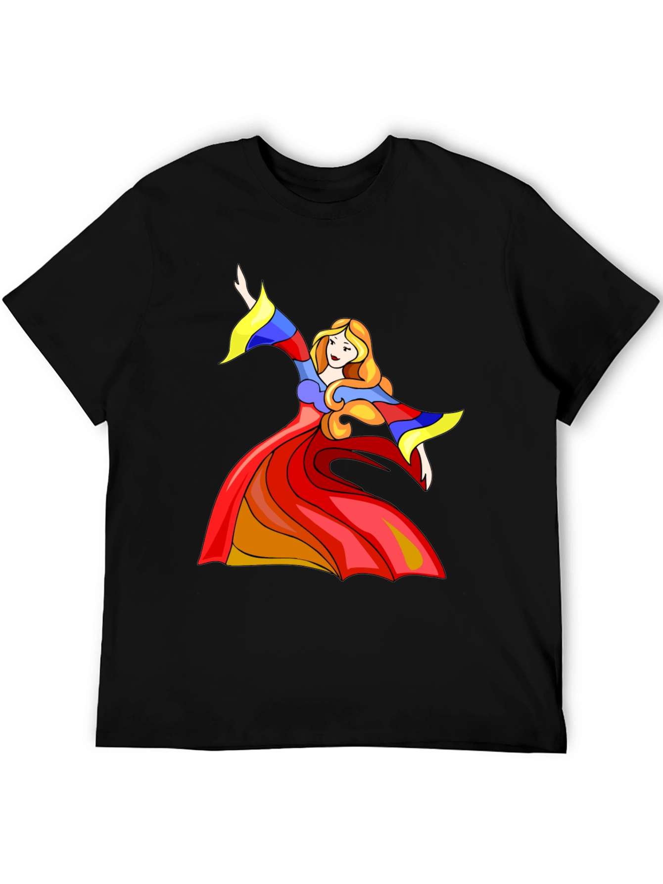 Woman Dancer Graphic Tee - Stylish Black T-Shirt