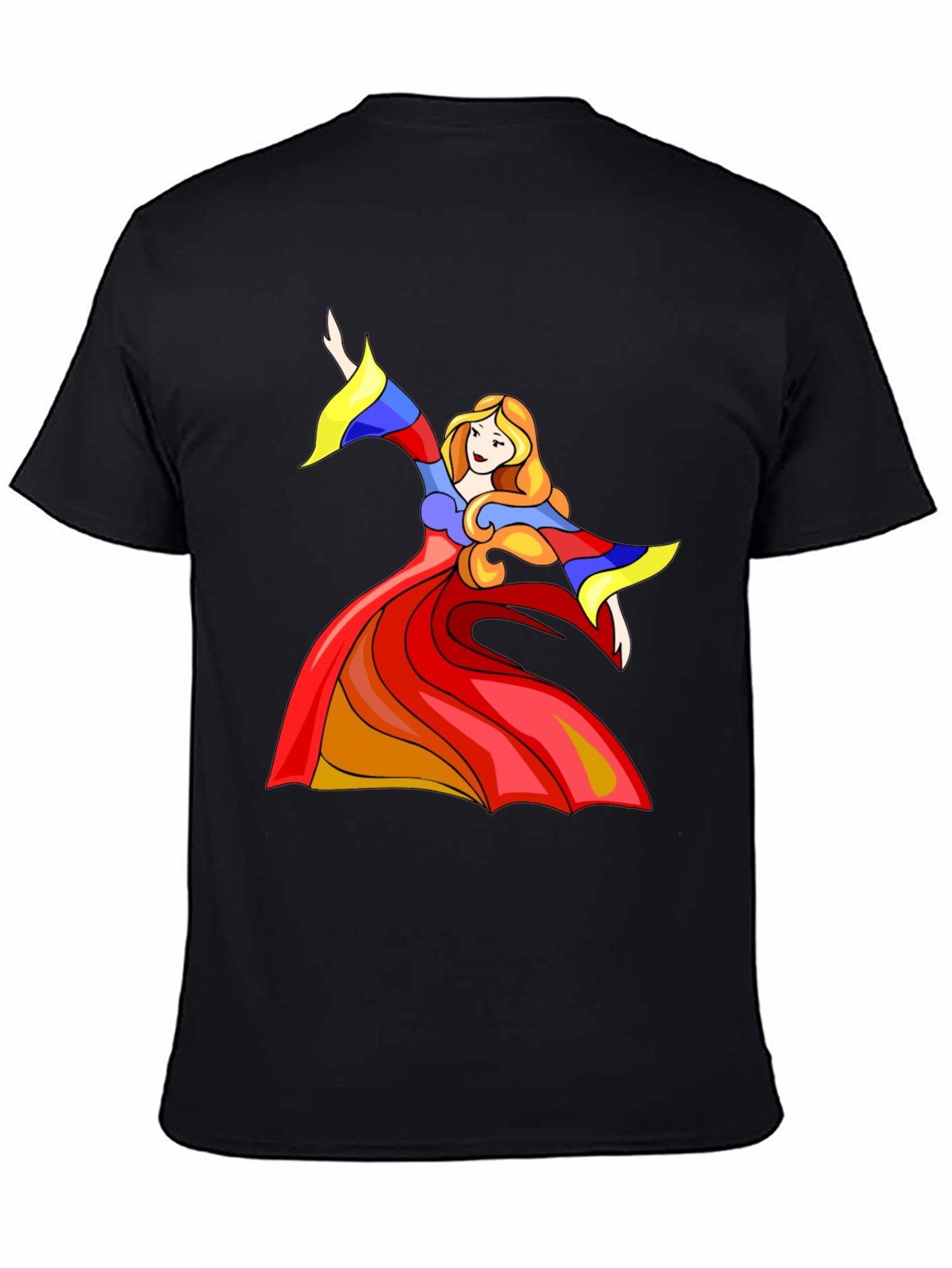 Woman Dancer Graphic Tee - Stylish Black T-Shirt