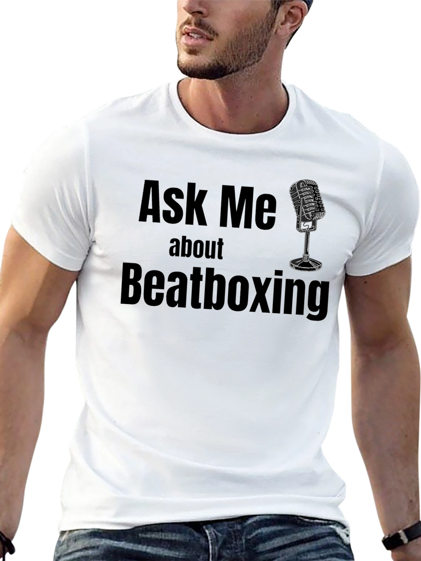 Ask Me About Beatboxing Black T-Shirt