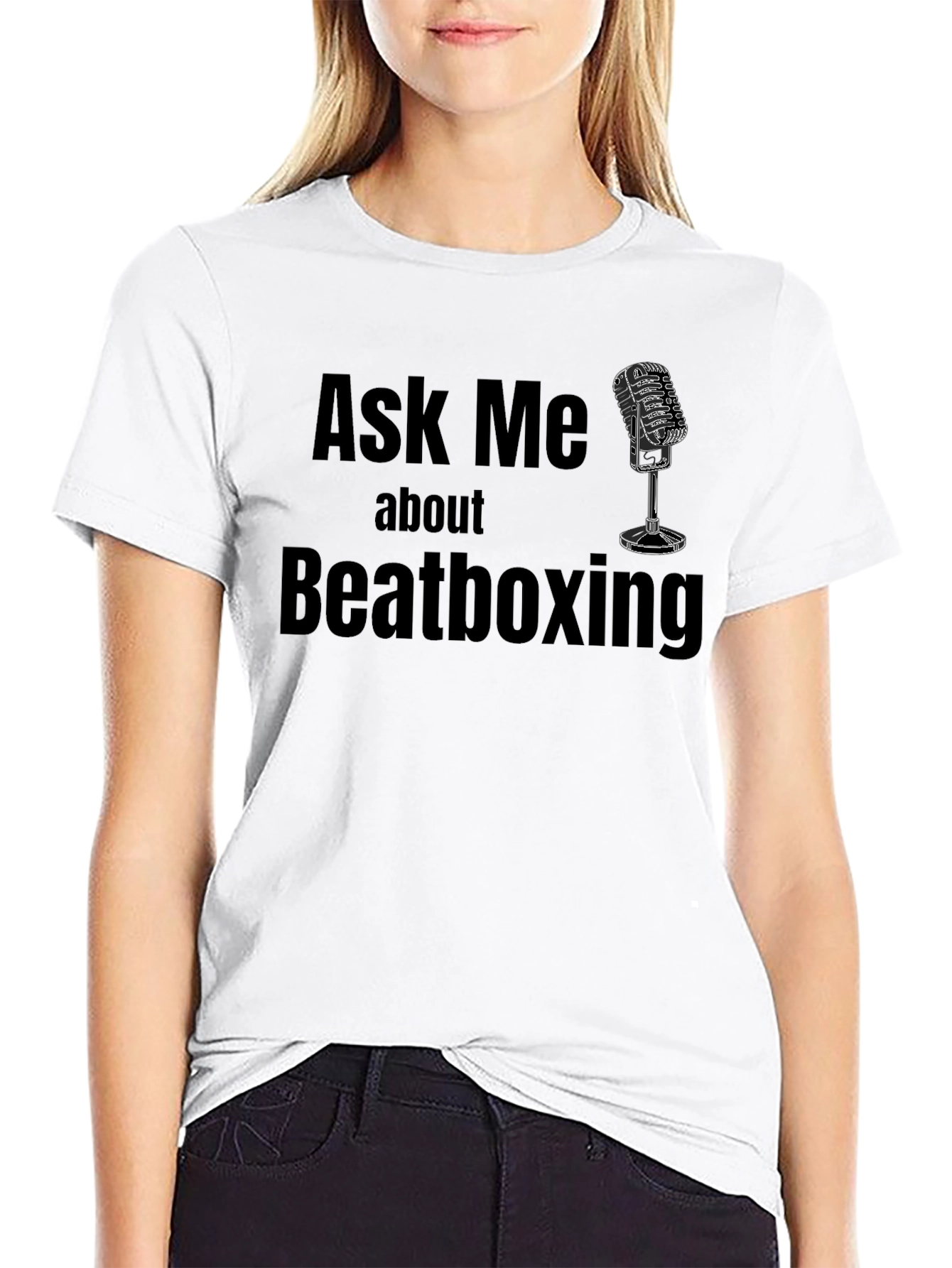 Ask Me About Beatboxing Black T-Shirt
