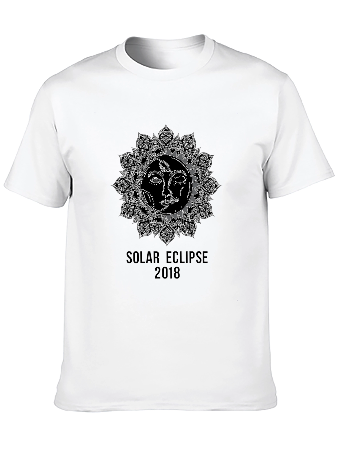 Solar Eclipse 2018 Graphic T-Shirt - Black