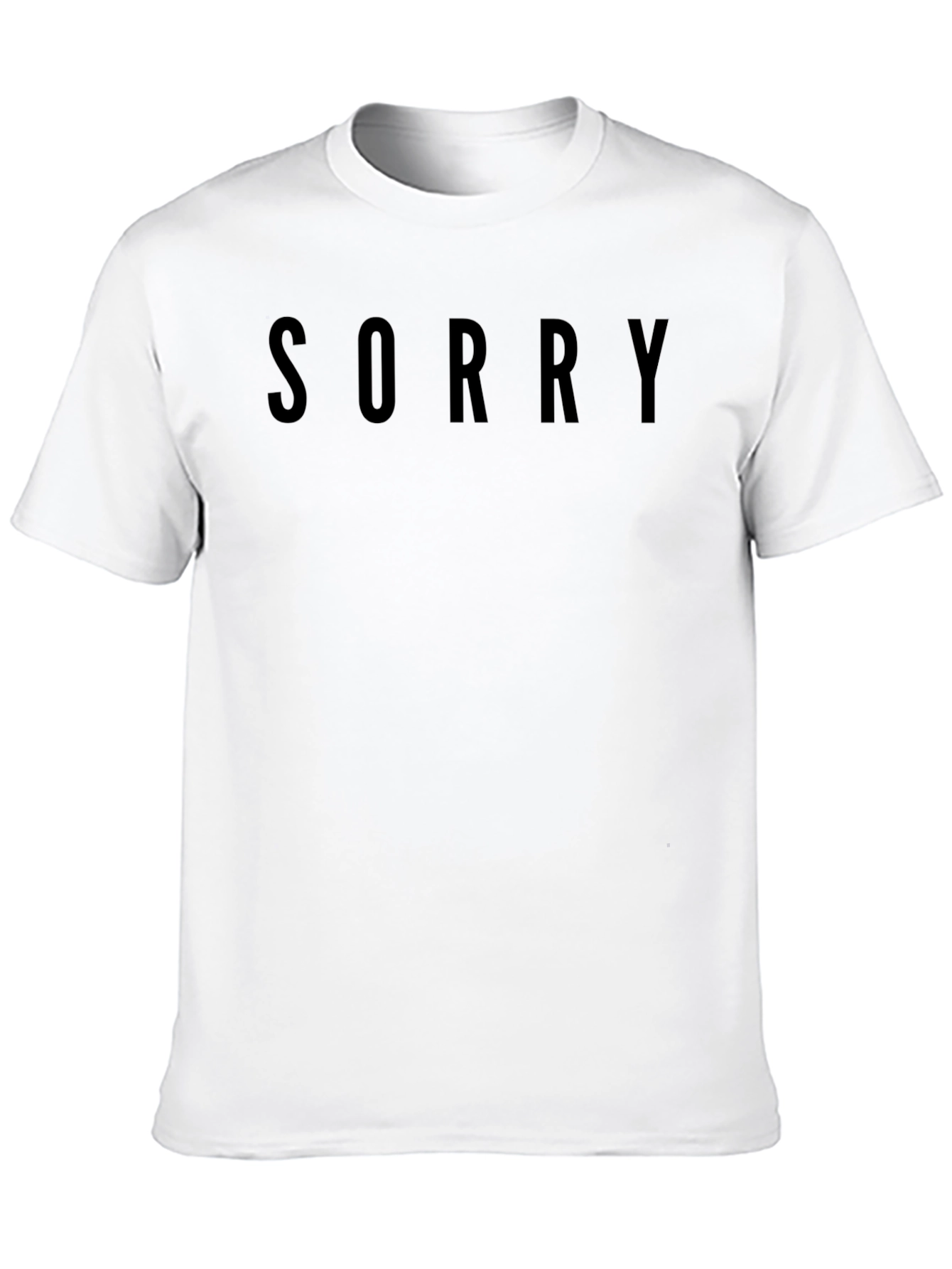 Sorry Black Graphic Tee - Soft Cotton Blend