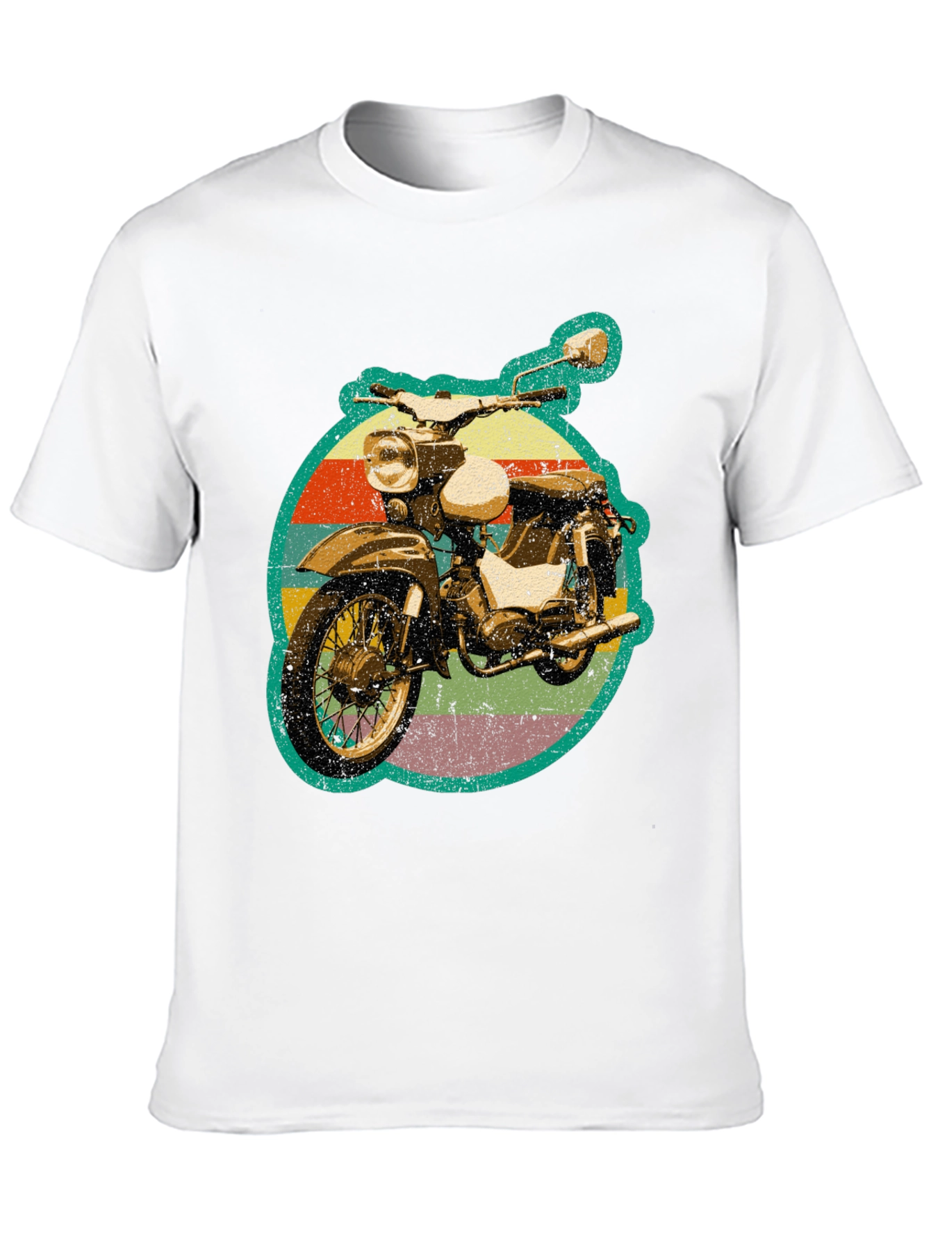 Retro Motorcycle Graphic Tee - Black Unisex T-Shirt