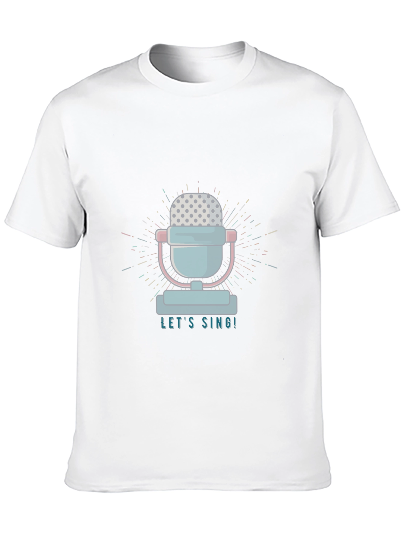 Retro Microphone T-Shirt - Lets Sing!