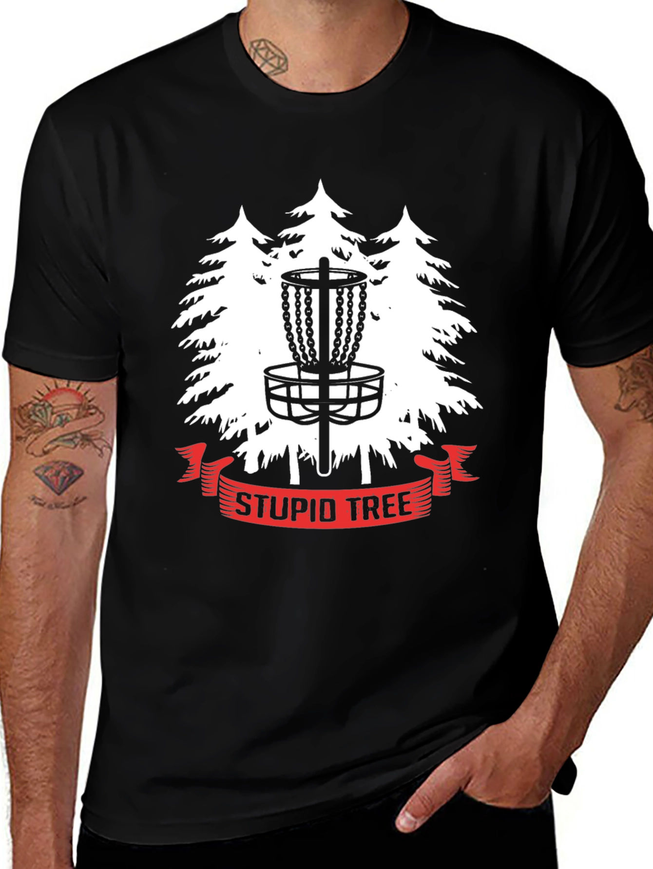 Stupid Tree Disc Golf Graphic T-Shirt