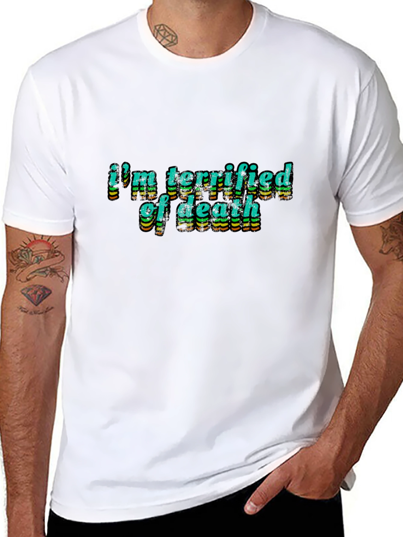 Terrified of Death Graphic Tee - Bold Statement Shirt